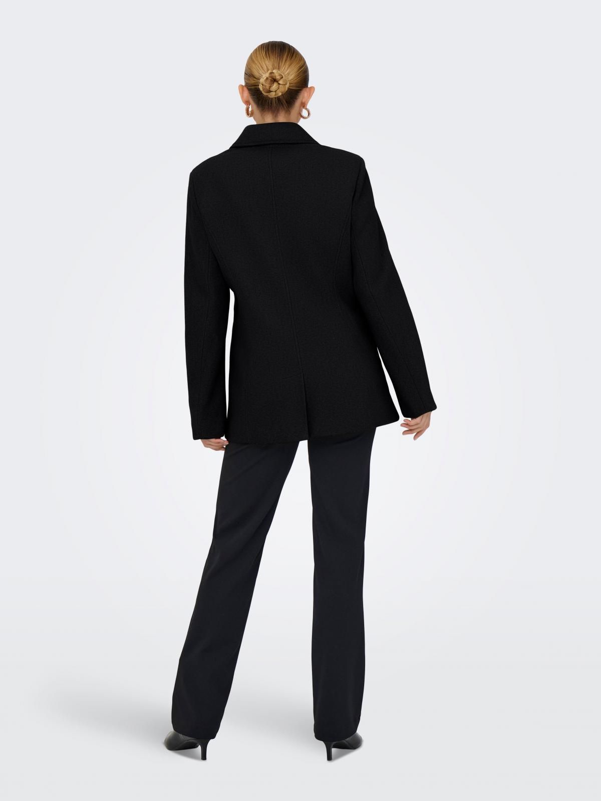 온리 클래식 더블코트 벨티드 블랙 15349215_2161 BLACK / BLACK - 상세 이미지 2