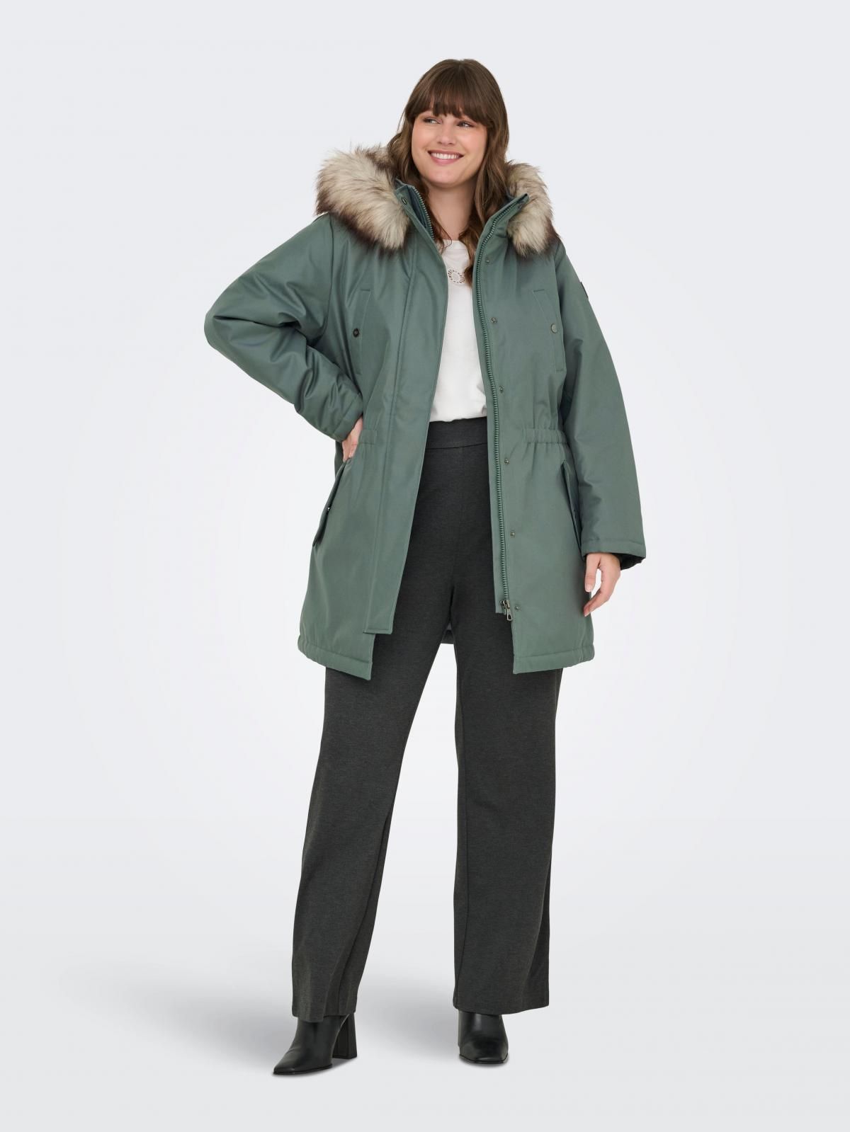 온리 빅사이즈 테크니컬 퍼후드 파카 15185999_1469_889536 GREEN / BALSAM GREEN - 상세 이미지 5