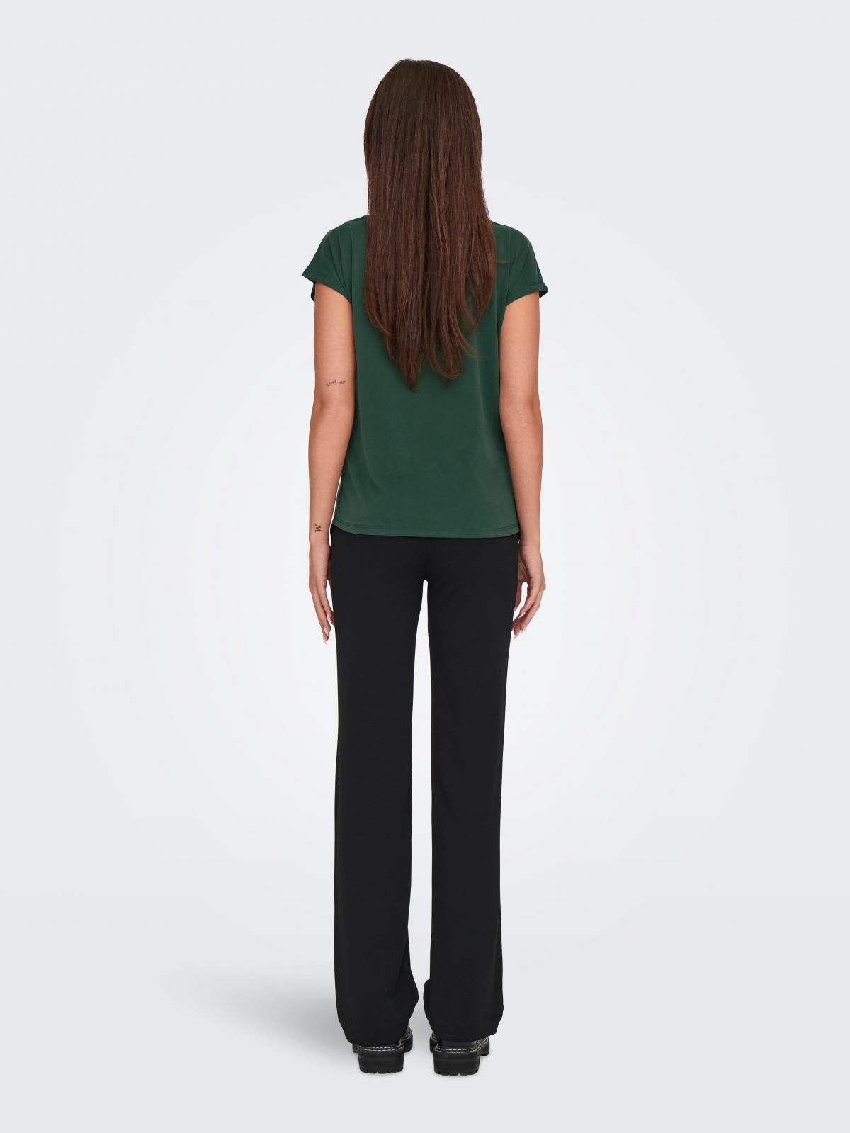 온리 베이직 브이넥 반팔 티셔츠 15287041_1639 GREEN / SYCAMORE - 상세 이미지 2