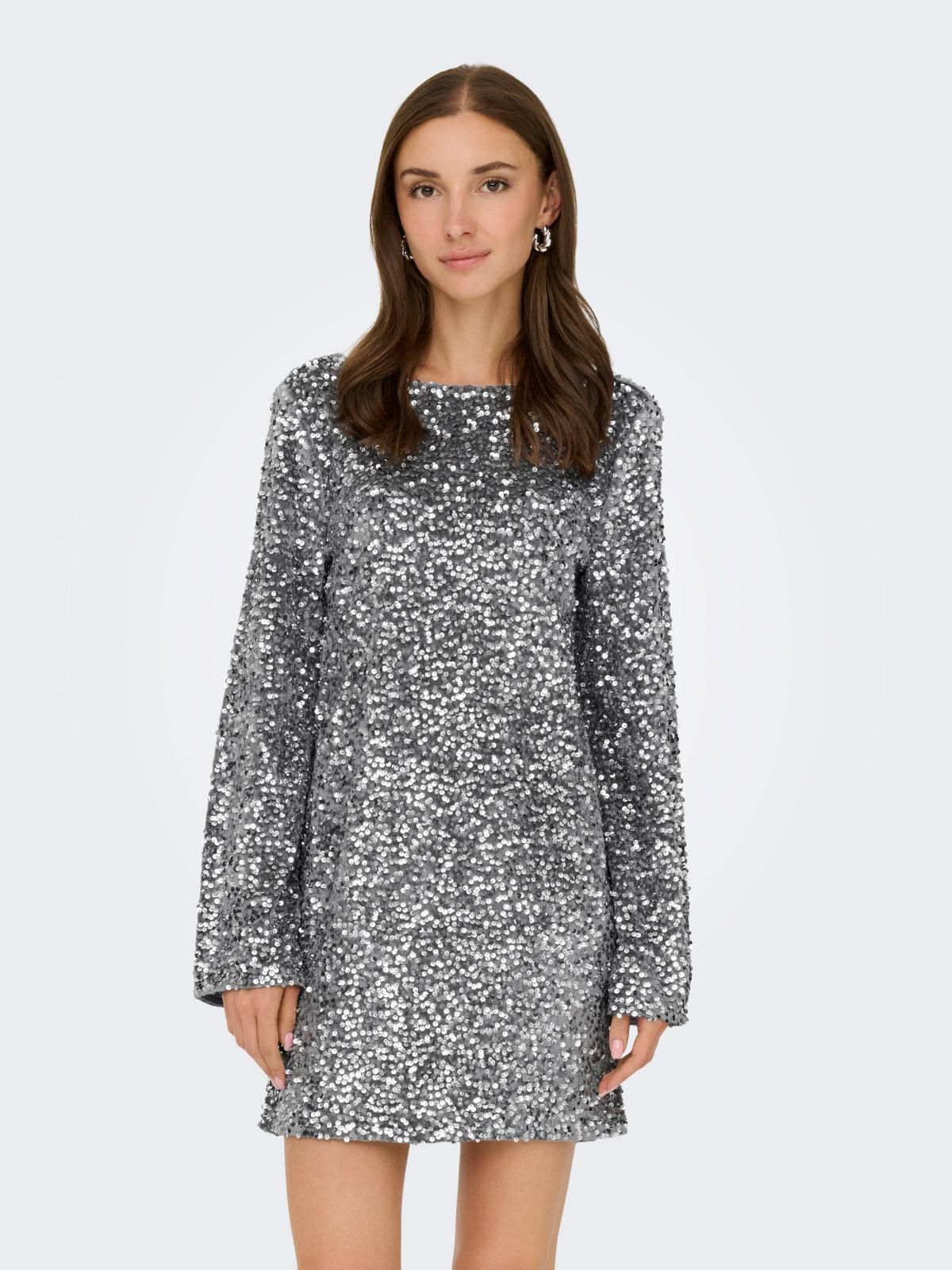 제이디와이 파티 시퀸 벨루어 미니 원피스 15370952_387 GREY / SILVER - 상품 이미지