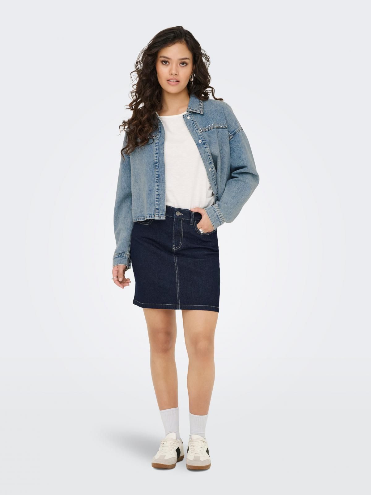 제이디와이 테크니컬 데님 크롭 데님 재킷 15351405_2116 BLUE / LIGHT BLUE DENIM - 상세 이미지 5