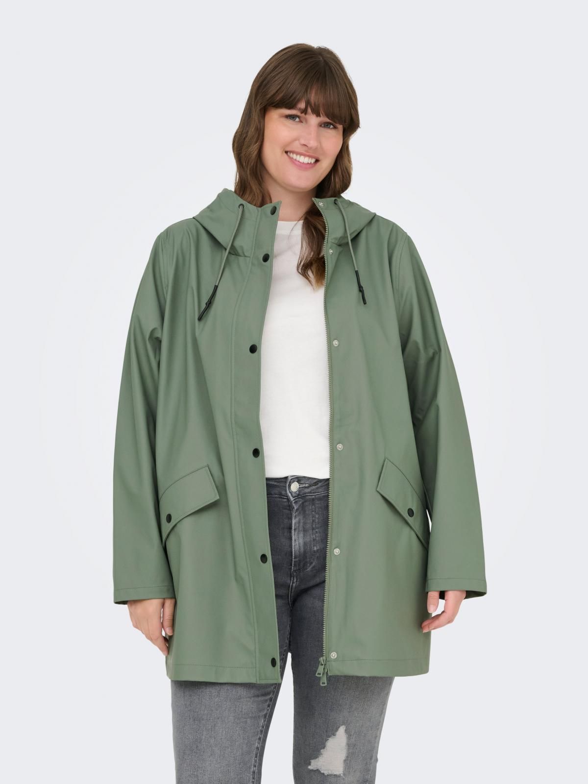온리 빅사이즈 방수 테크니컬 레인코트 15363648_2040 GREEN / AGAVE GREEN - 상품 이미지