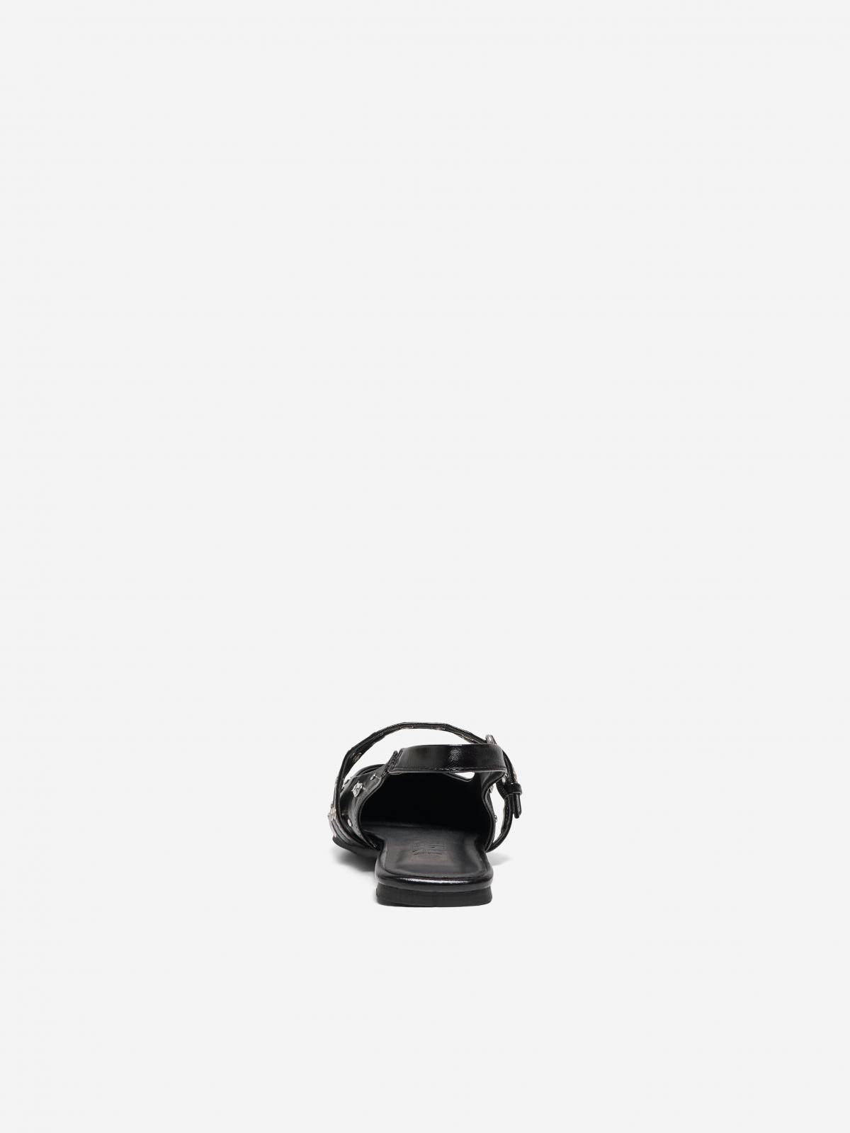 온리 글리터 스트랩 플랫 샌들 15340903_2161 BLACK / BLACK - 상세 이미지 2