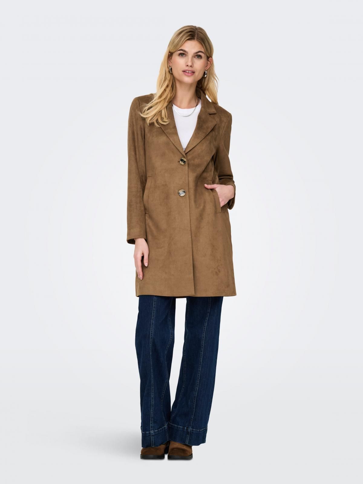 온리 테일러드 클래식 싱글버튼 재킷 15336518_409 BROWN / COGNAC - 상세 이미지 5