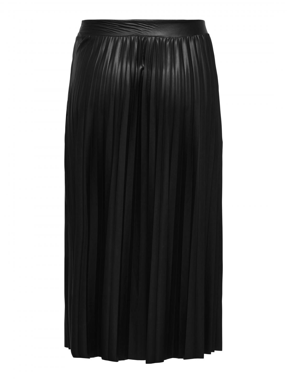 온리 빅사이즈 플리츠 미디 스커트 블랙 15334267_2161 BLACK / BLACK - 상세 이미지 4