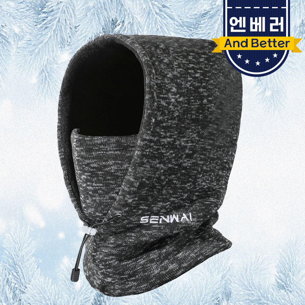 바라클라바 후드 러닝 넥워머 니트 골프 겨울 넥워머 방한넥 얼굴가리개 방한목토시 - 상세 이미지 2