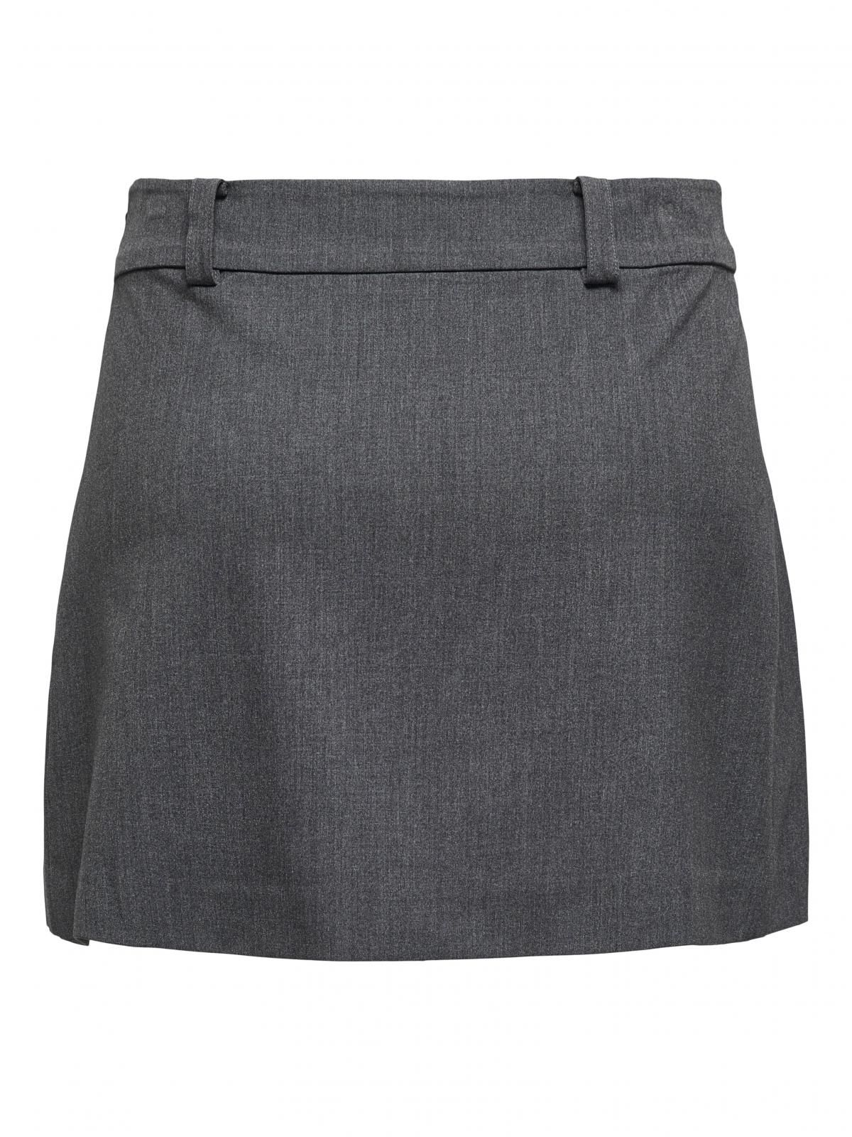 온리 하이웨이스트 플리츠 미니 스커트 15342185_2383 GREY / DARK GREY MELANGE - 상세 이미지 4