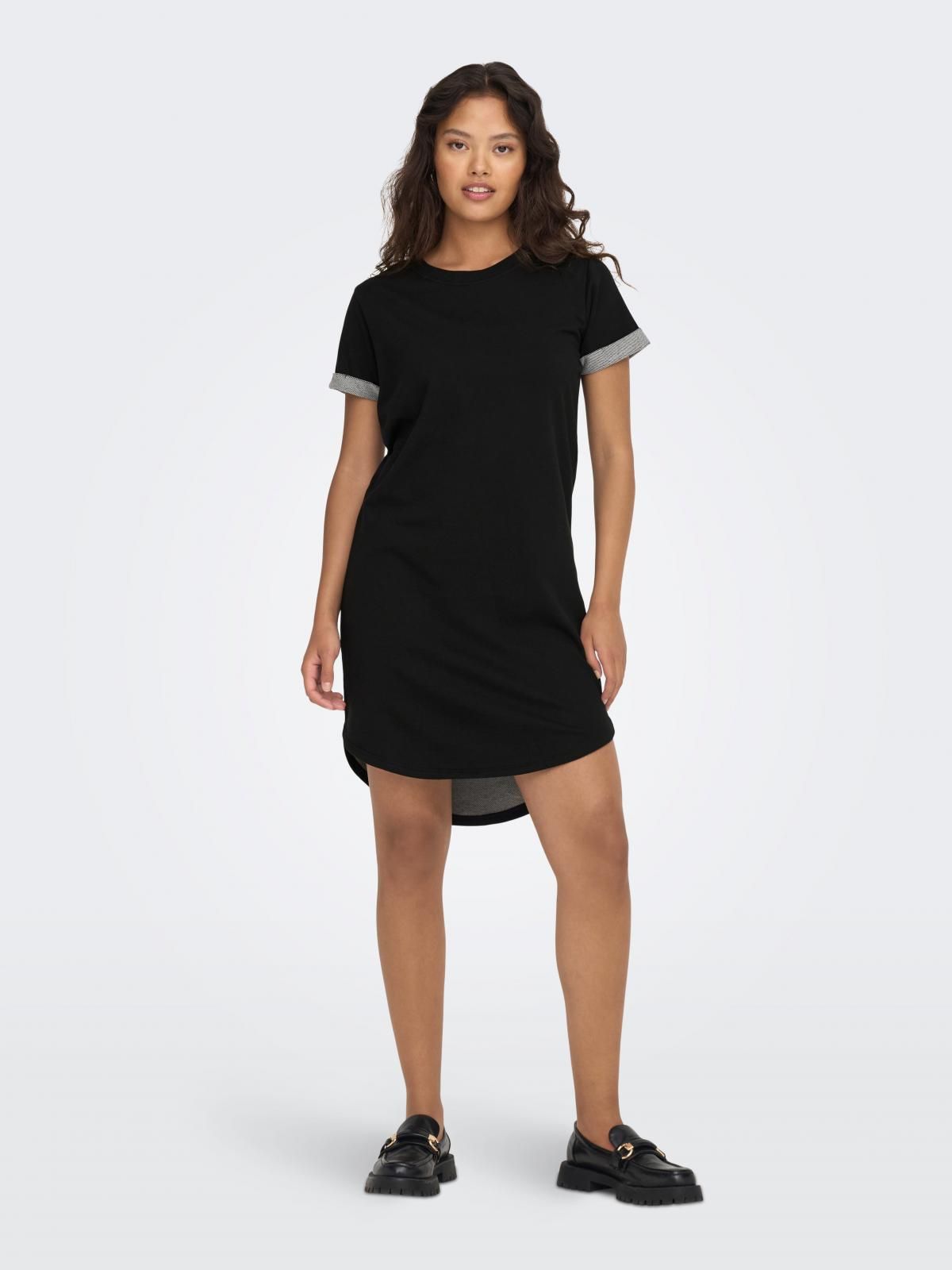 제이디와이 데일리 소프트 저지 반팔 미니 원피스 15174793_2161 BLACK / BLACK - 상품 이미지