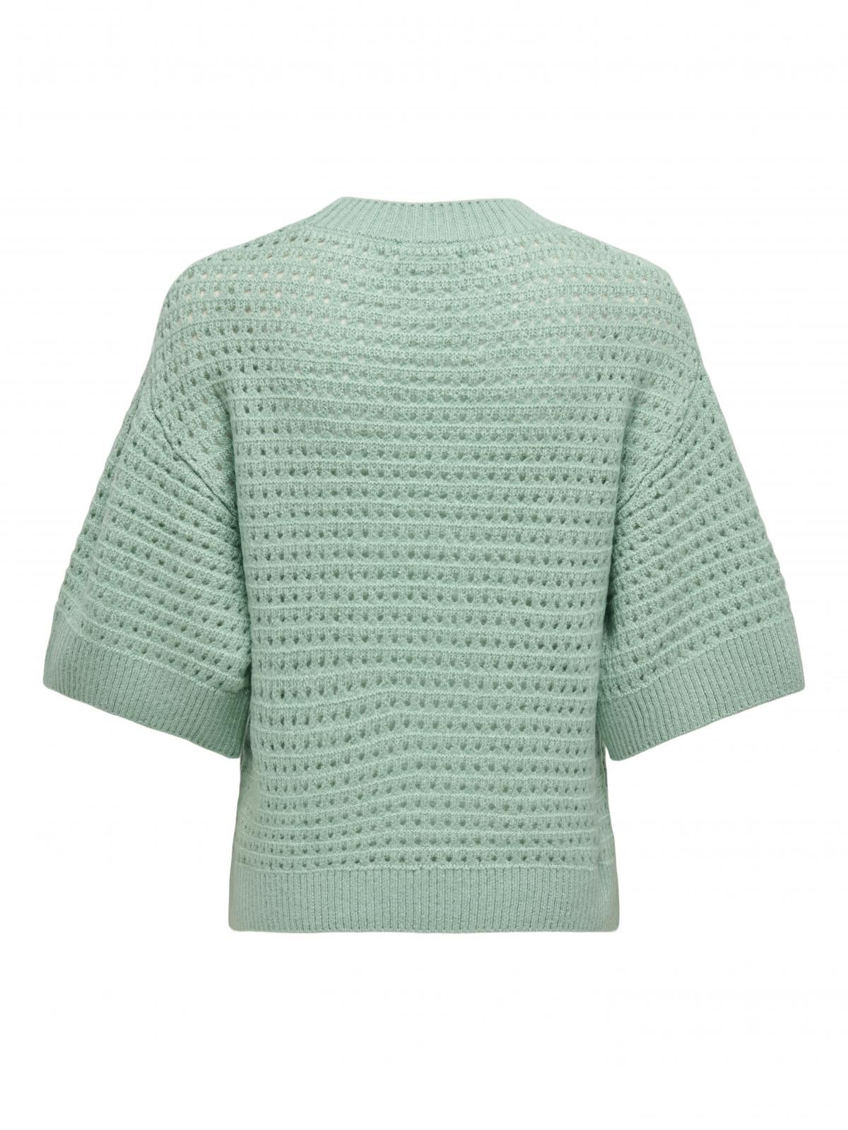 제이디와이 테크니컬 라운드넥 니트 반팔 탑 15342482_1614 GREEN / FROSTY GREEN - 상세 이미지 4