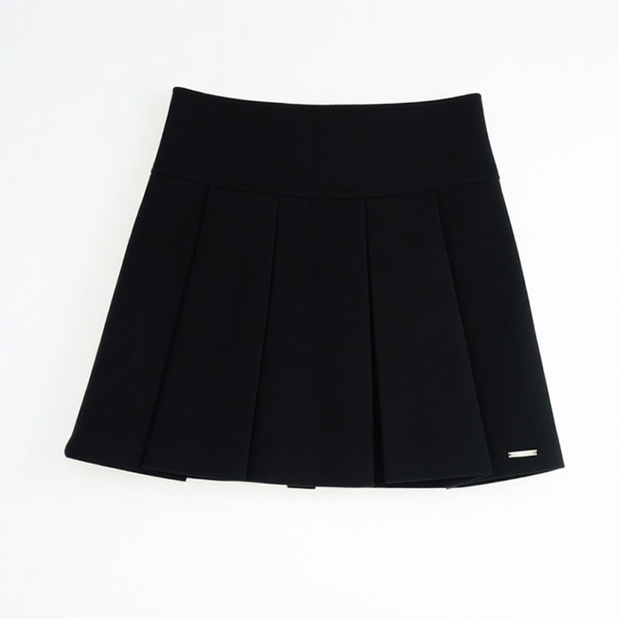 소프트 웜 플리츠 A라인 미니 스커트 (BLACK, 2 SIZE) - 상세 이미지 2