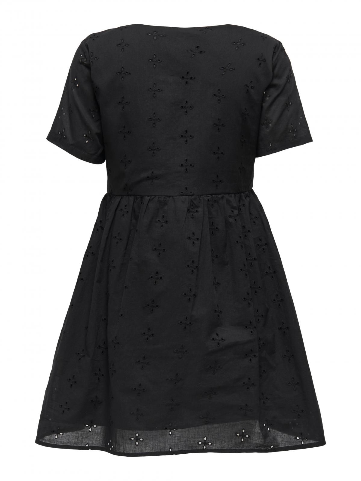 제이디와이 자수 브이넥 미니 원피스 블랙 15347044_2161 BLACK / BLACK - 상세 이미지 4