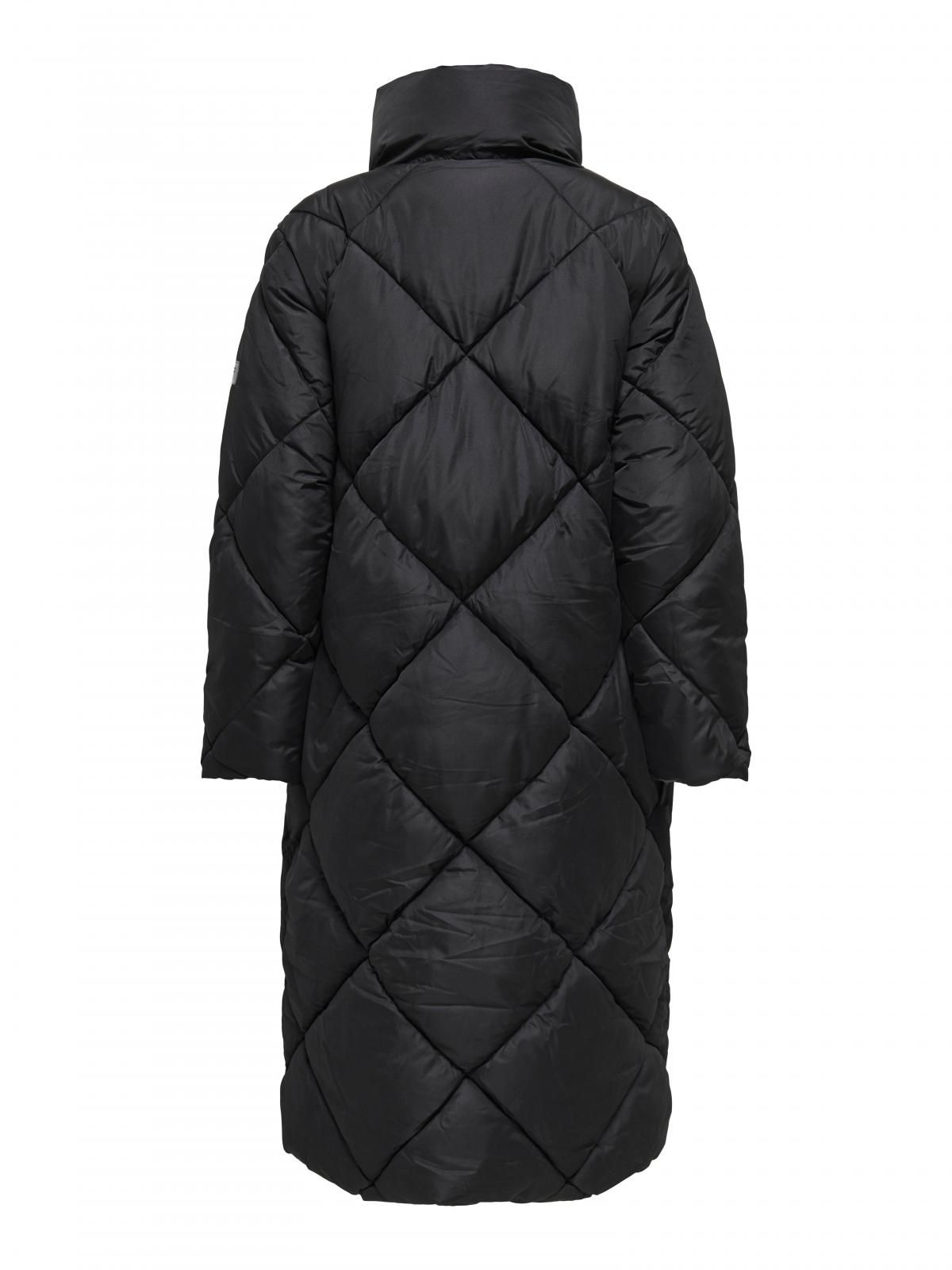 온리 테크니컬 하이넥 롱 패딩 코트 15349292_2161 BLACK / BLACK - 상세 이미지 4