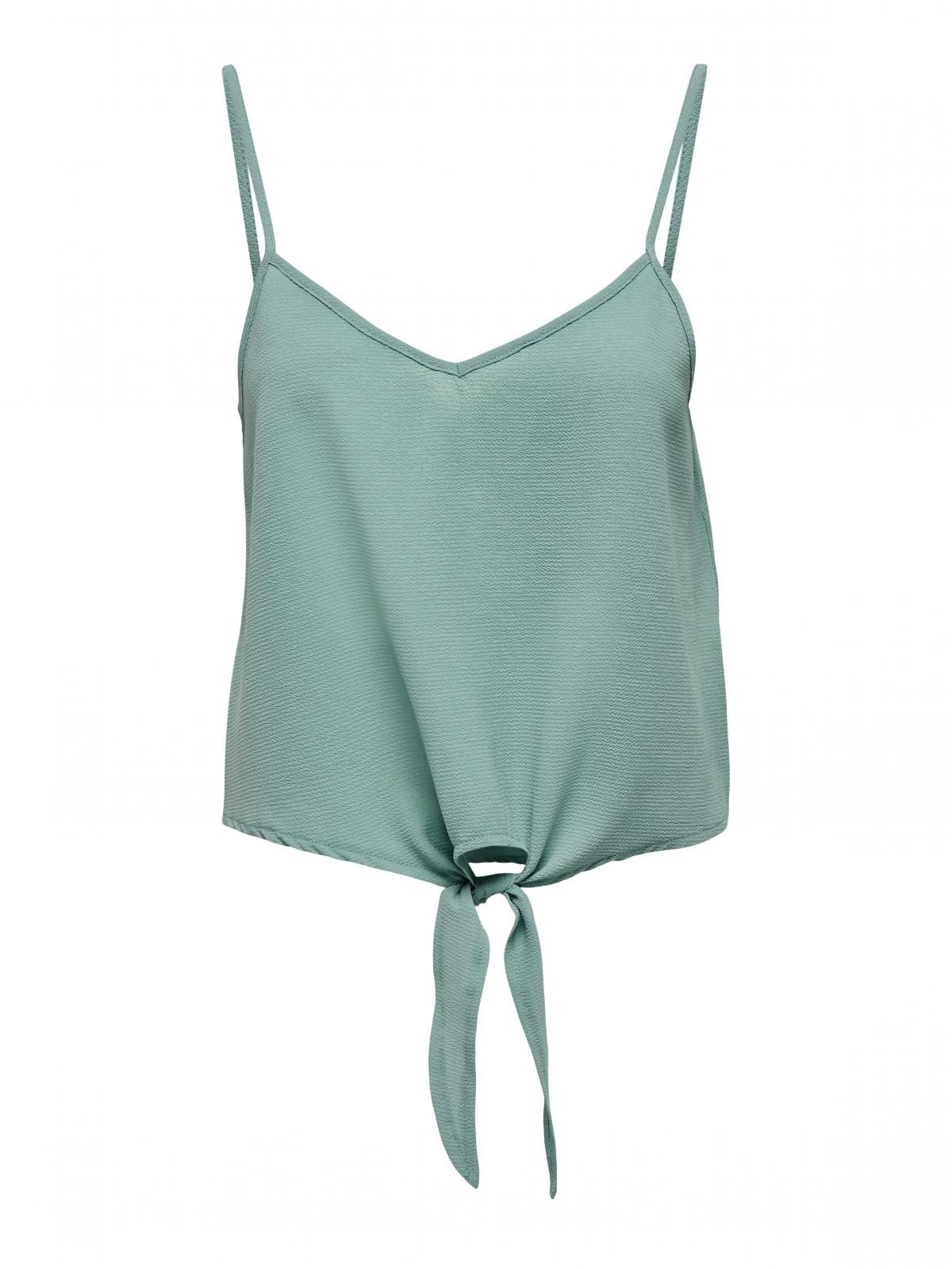 온리 트렌디 민소매 V넥 스트랩 탑 15271357_1467 GREY / CHINOIS GREEN - 상세 이미지 4