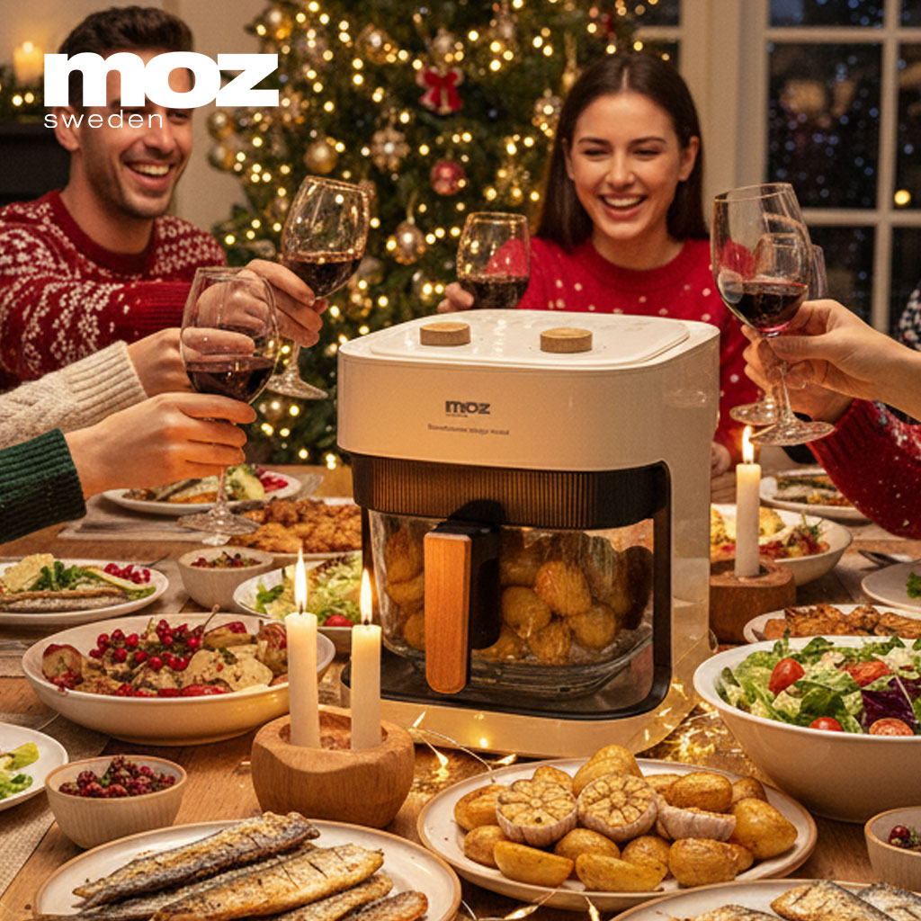 모즈스웨덴 글라스 에어프라이어 4.2L MA-5000G 아이보리 에어프라이기