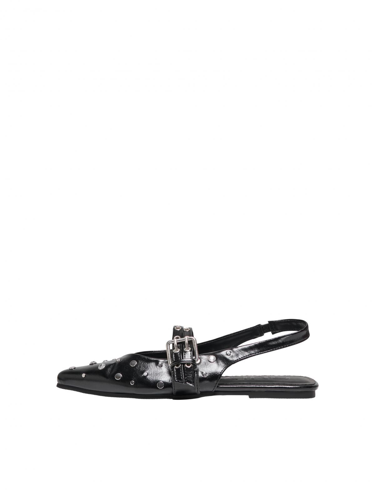 온리 글리터 스트랩 플랫 샌들 15340903_2161 BLACK / BLACK - 상품 이미지
