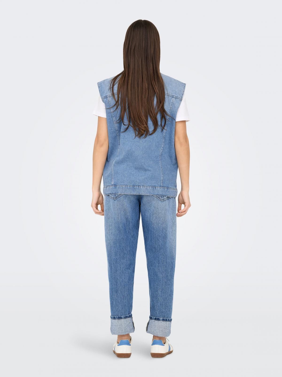 온리 미드워시 데님 베스트 버튼 포켓 15350324_2116 BLUE / LIGHT BLUE DENIM - 상세 이미지 2