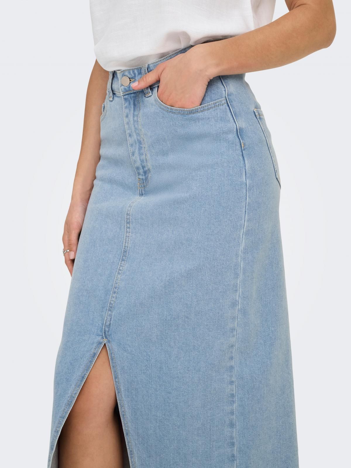 제이디와이 트렌디 데님 미디 스커트 슬릿 15348142_2116 BLUE / LIGHT BLUE DENIM 이미지 6