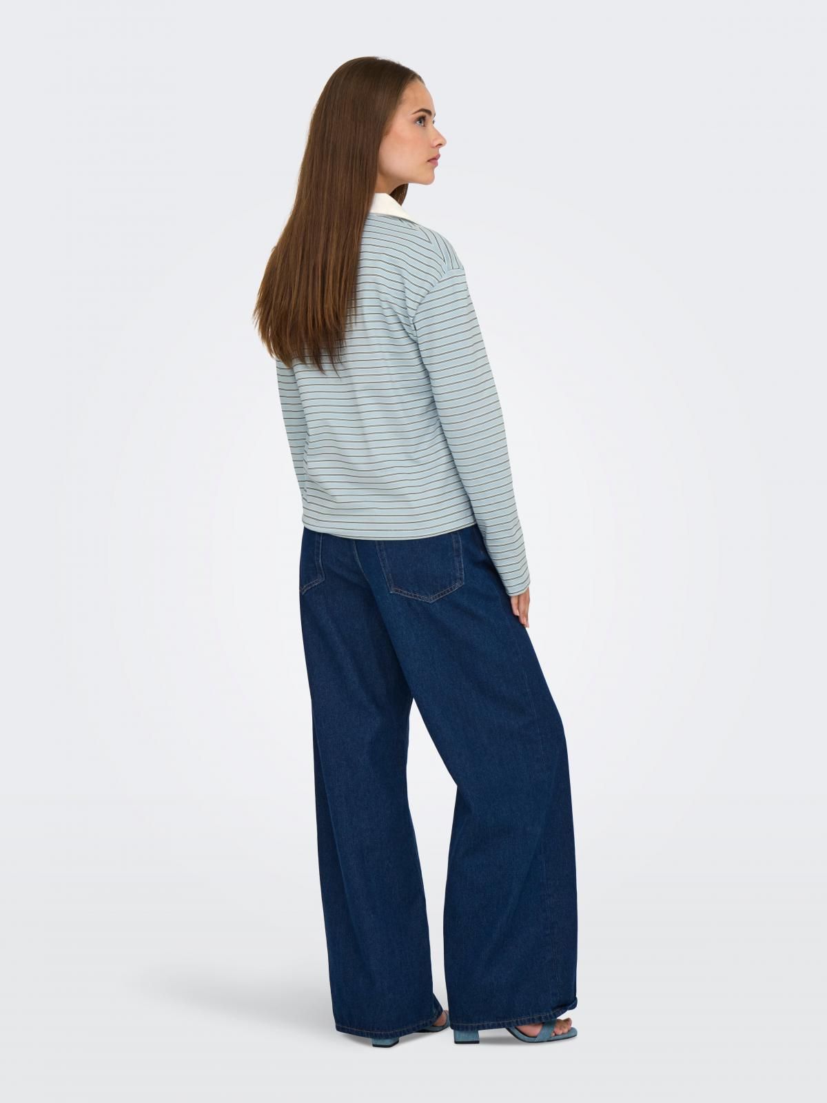 제이디와이 스트라이프 카라 긴팔 셔츠 15354378_1243_1208353 BLUE / CASHMERE BLUE - 상세 이미지 2