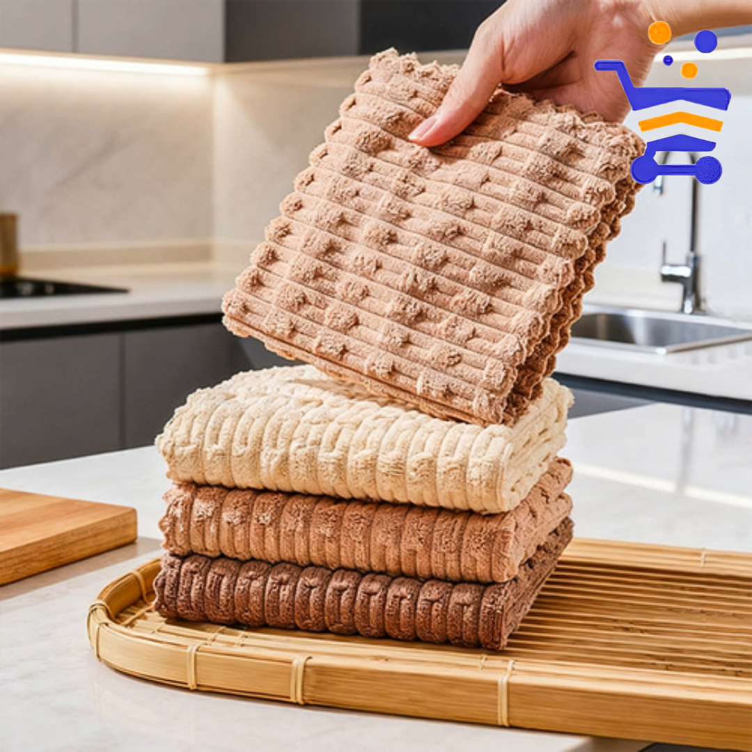 보드라운 행주 타올 5P (커피브라운) 주방 수건 - 상품 이미지