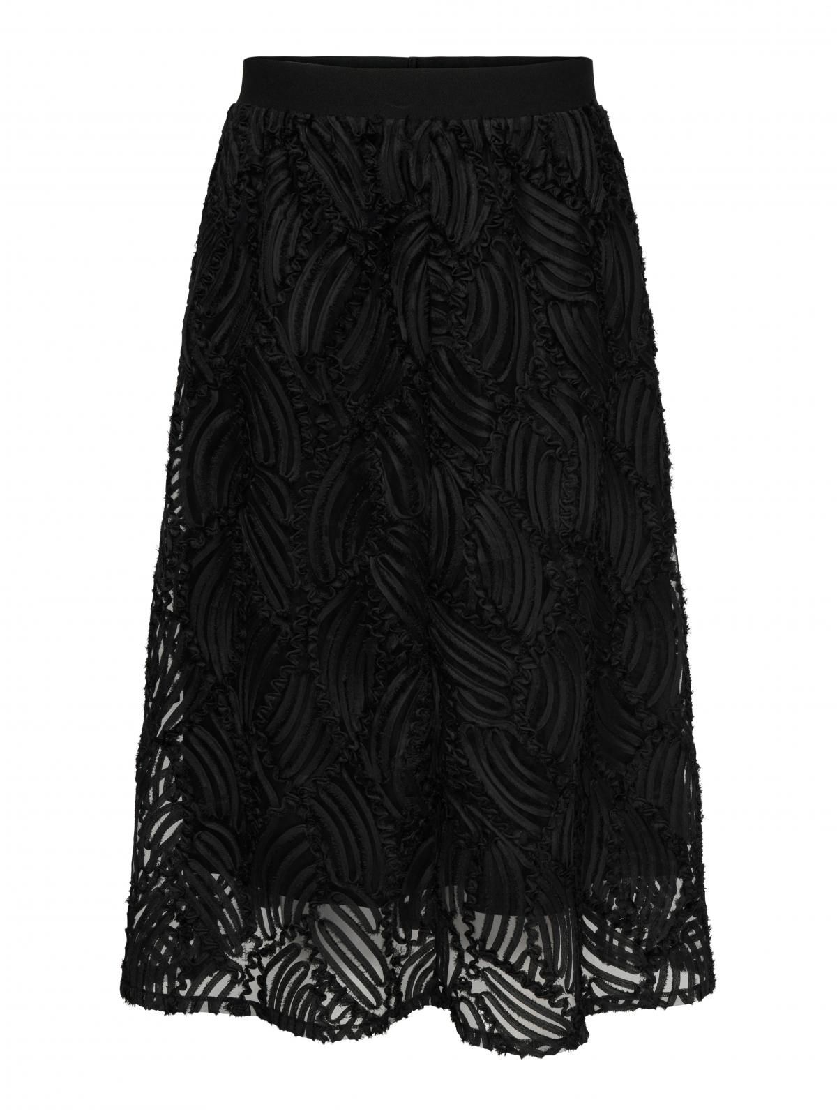 제이디와이 레이스 엘라스틱 미디 스커트 15373084_2161 BLACK / BLACK - 상세 이미지 3
