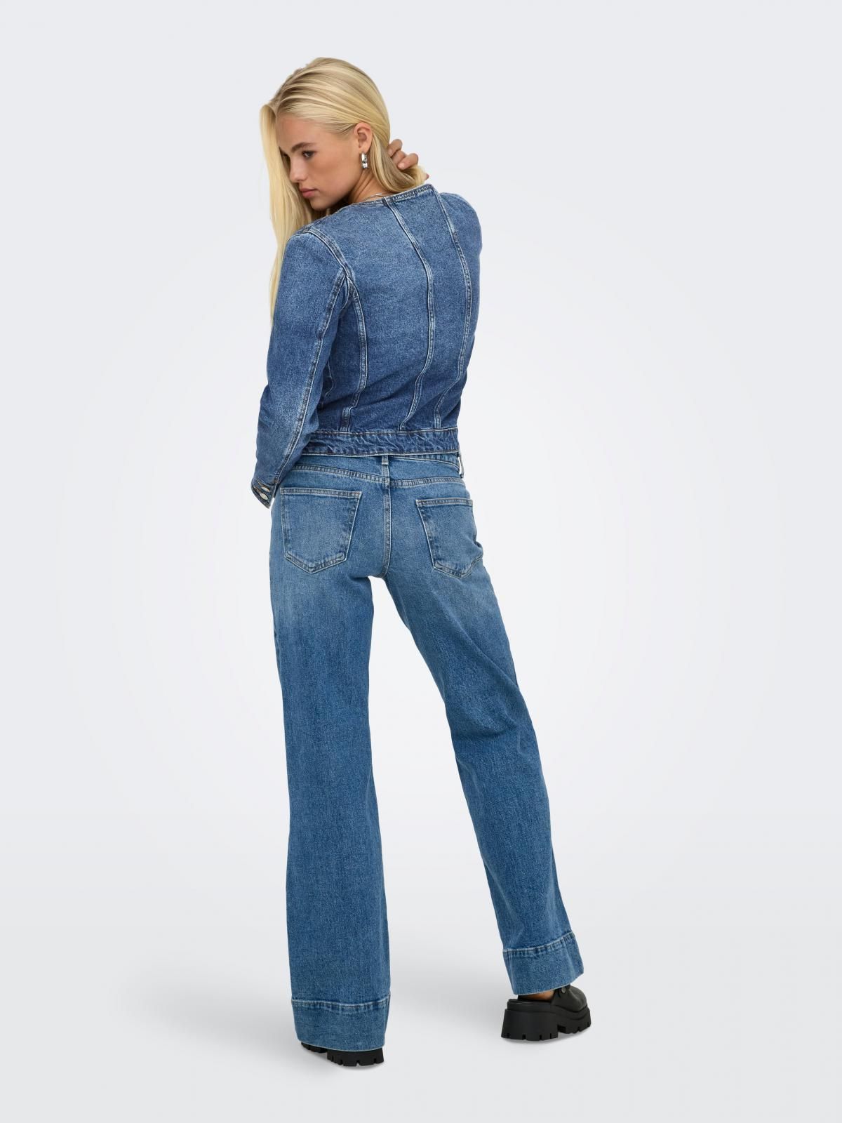 온리 라운드넥 클래식 데님재킷 15357979_2115 BLUE / MEDIUM BLUE DENIM - 상세 이미지 2