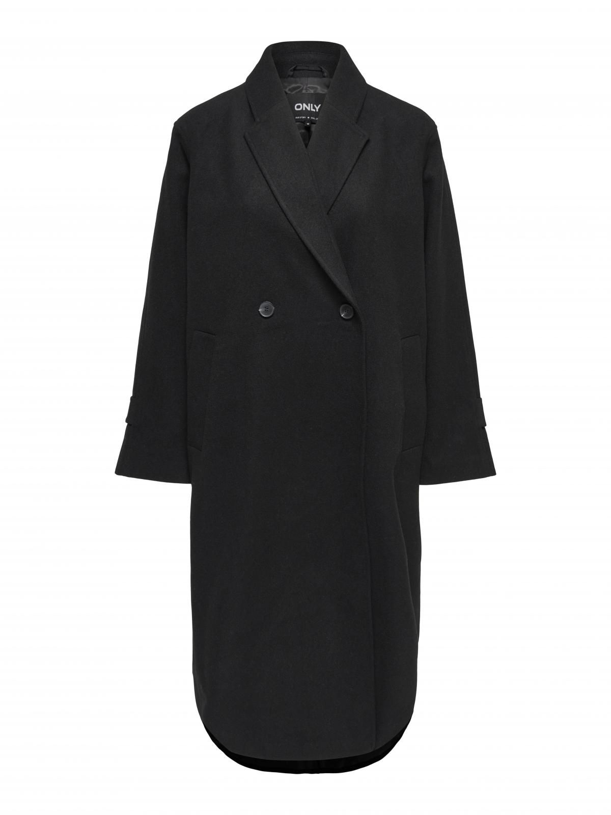 온리 테크니컬 울 롱코트 15367942_2161_1250348 BLACK / BLACK - 상세 이미지 3
