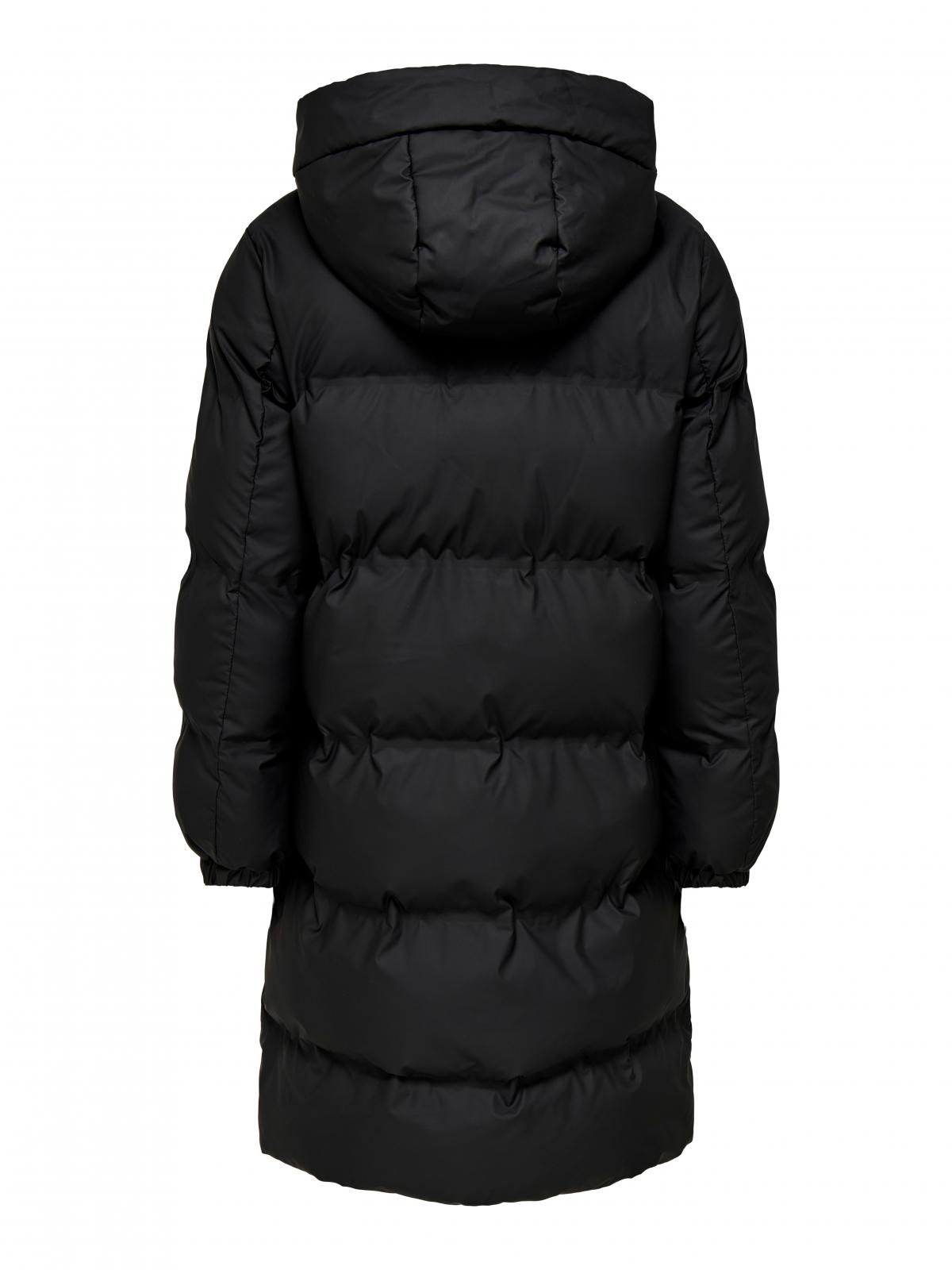 온리 테크니컬 방한 롱 후드 패딩코트 15340973_2161 BLACK / BLACK - 상세 이미지 4