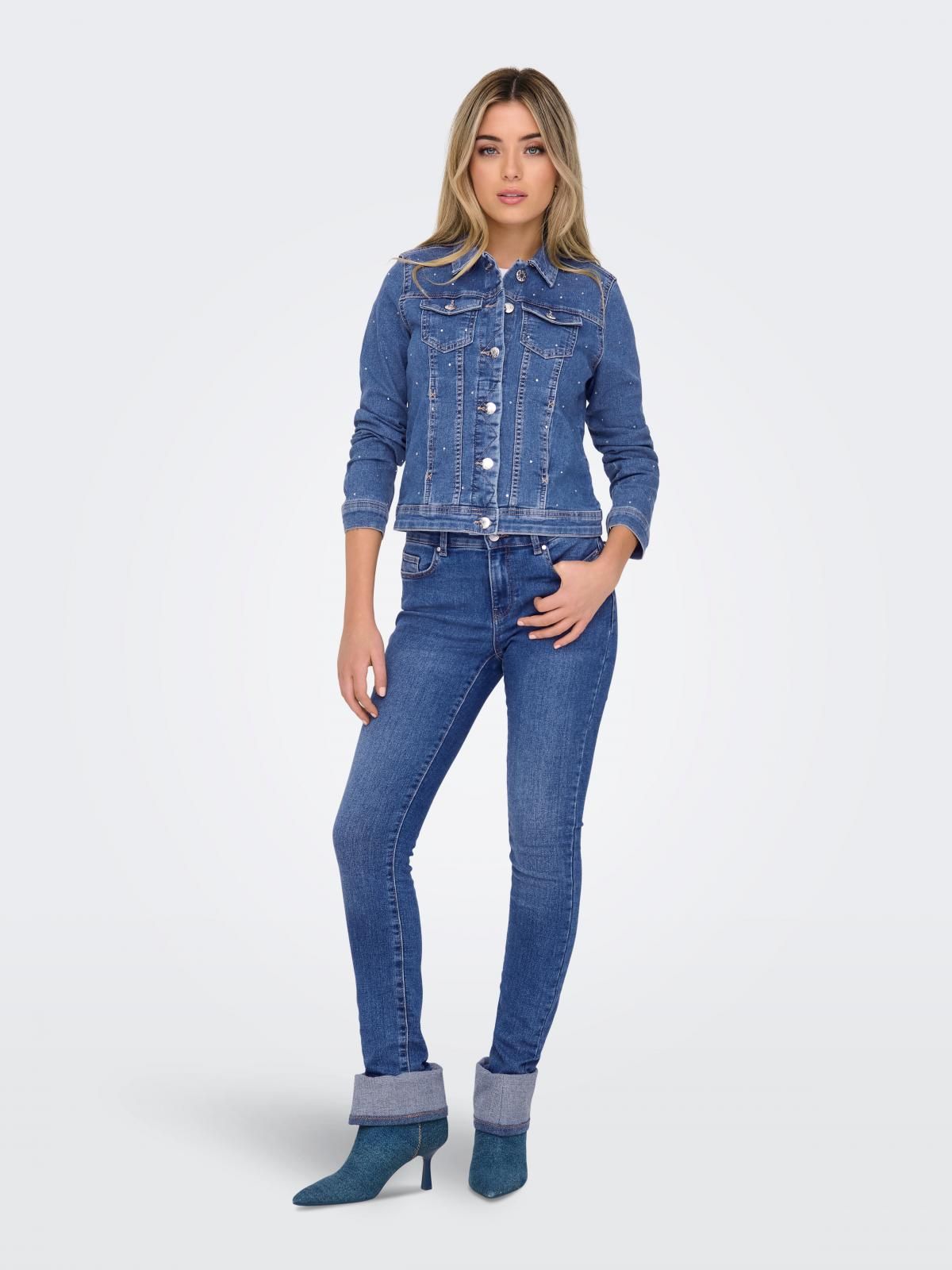 온리 트렌디 데님 숏 재킷 15347091_2115_1181570 BLUE / MEDIUM BLUE DENIM - 상세 이미지 5