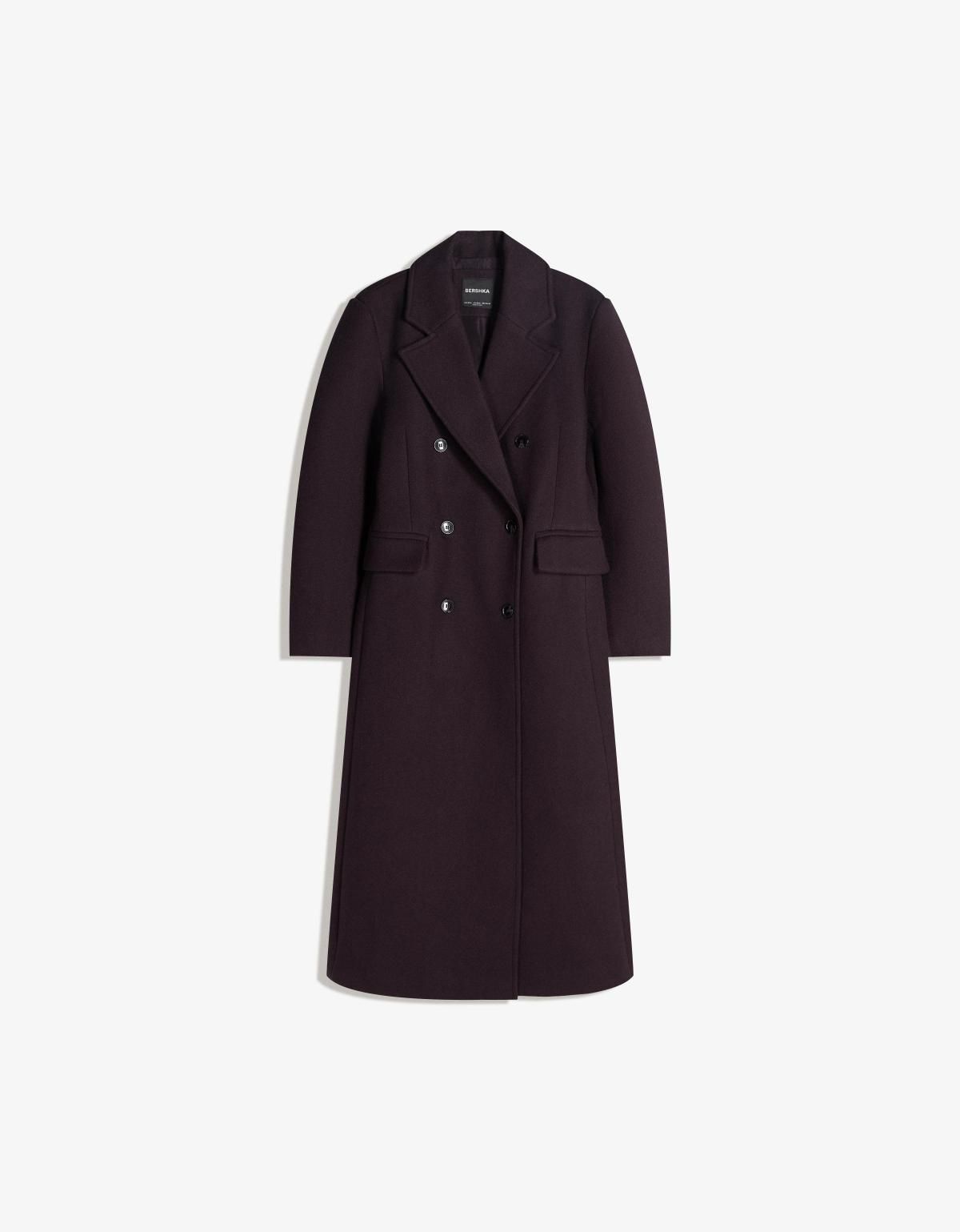 버쉬카 오버사이즈 더블브레스트 롱 코트 6902/759 BURGUNDY - 상품 이미지