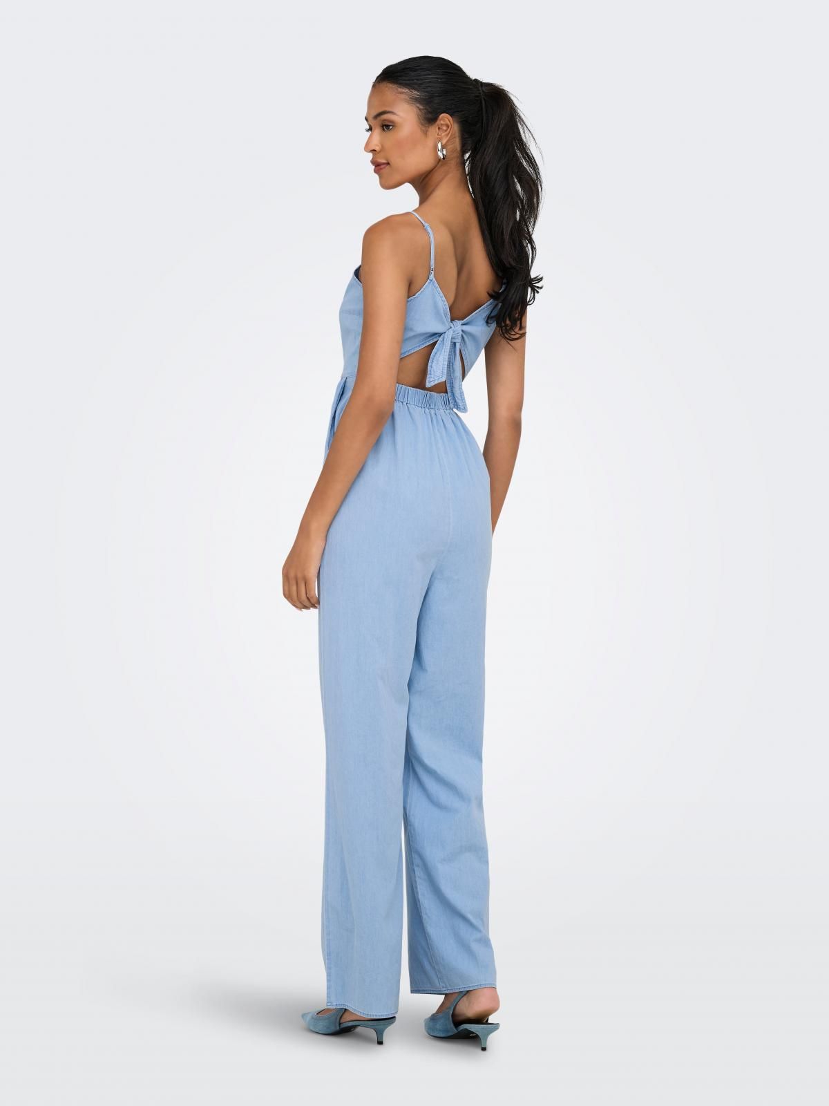 온리 코튼 슬림핏 스트랩 점프수트 15358782_2116 BLUE / LIGHT BLUE DENIM - 상세 이미지 2