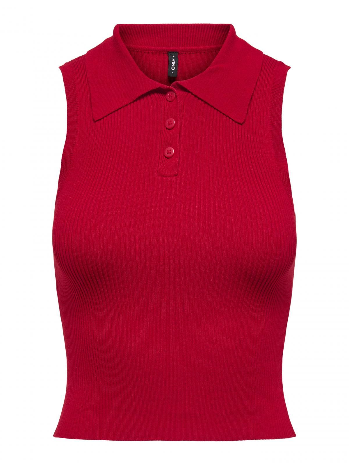 온리 테크니컬 플랫니트 폴로넥 탑 레드 15347885_2061 RED / HAUTE RED - 상세 이미지 3