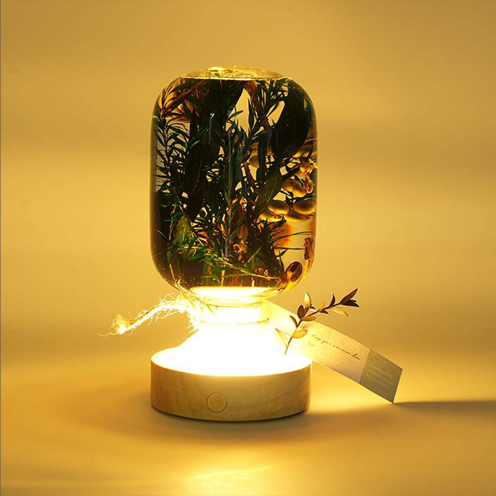 하바리움 원목 무드등 LED 코스터 원목 받침대 제품 이미지