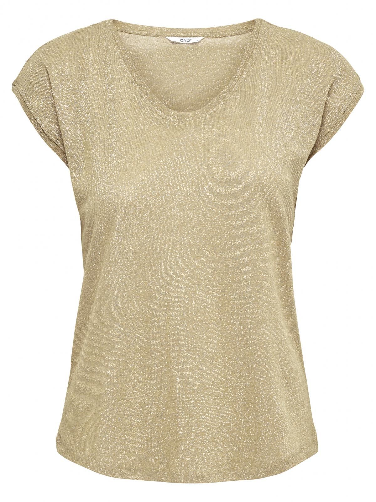 온리 베이직 라운드넥 반팔 티셔츠 15136069_2701 SILVER / GOLD COLOUR - 상세 이미지 4