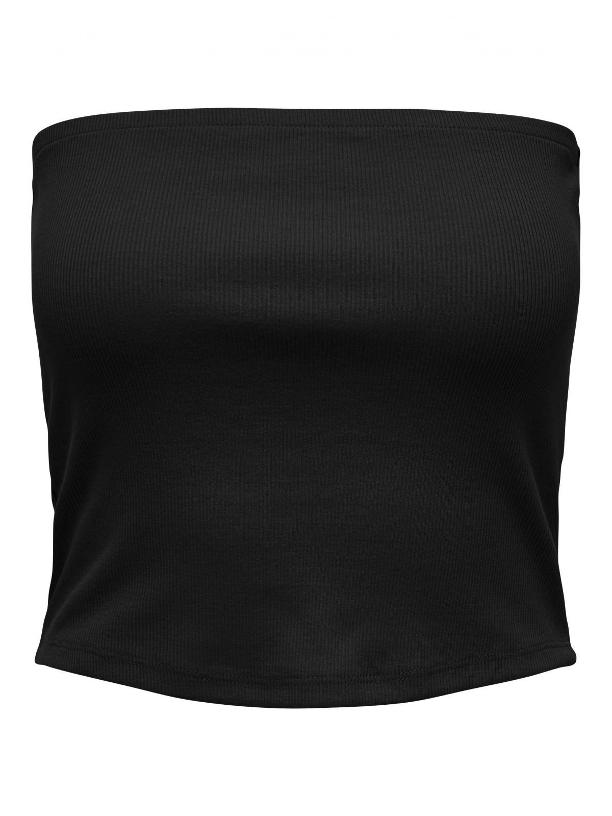 온리 베이직 스트랩리스 크롭 탑 15324862_2161 BLACK / BLACK - 상세 이미지 3