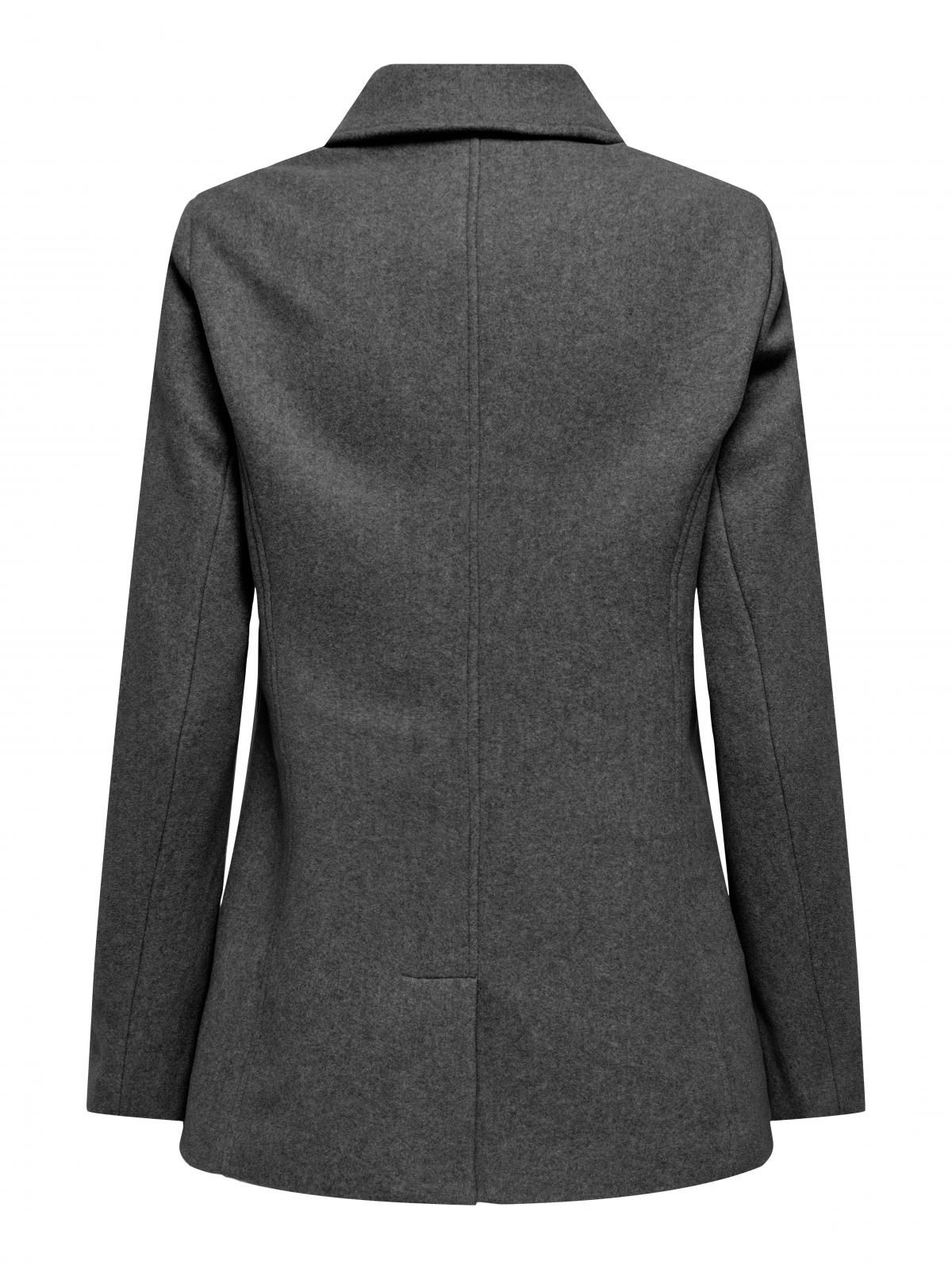 온리 클래식 더블버튼 울 테크니컬 숏코트 15349215_2383 GREY / DARK GREY MELANGE - 상세 이미지 4