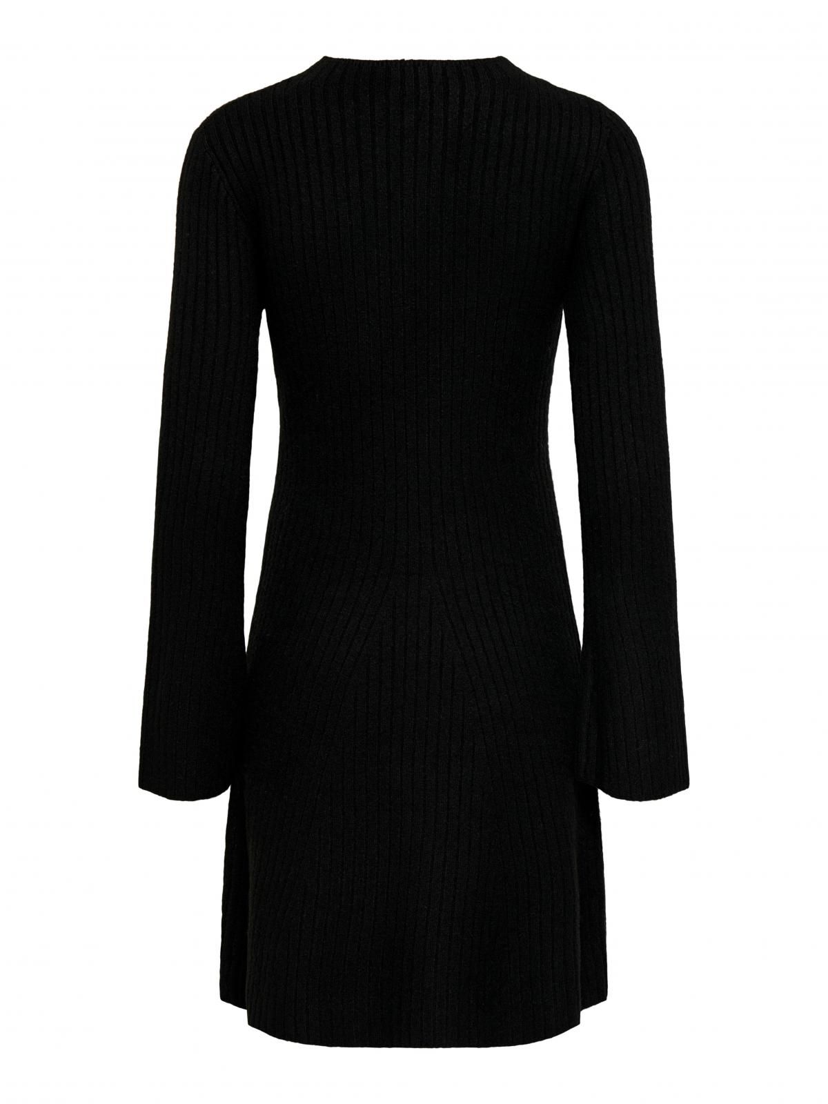 온리 베이직 라운드넥 니트 미니 원피스 15371565_2161 BLACK / BLACK - 상세 이미지 4