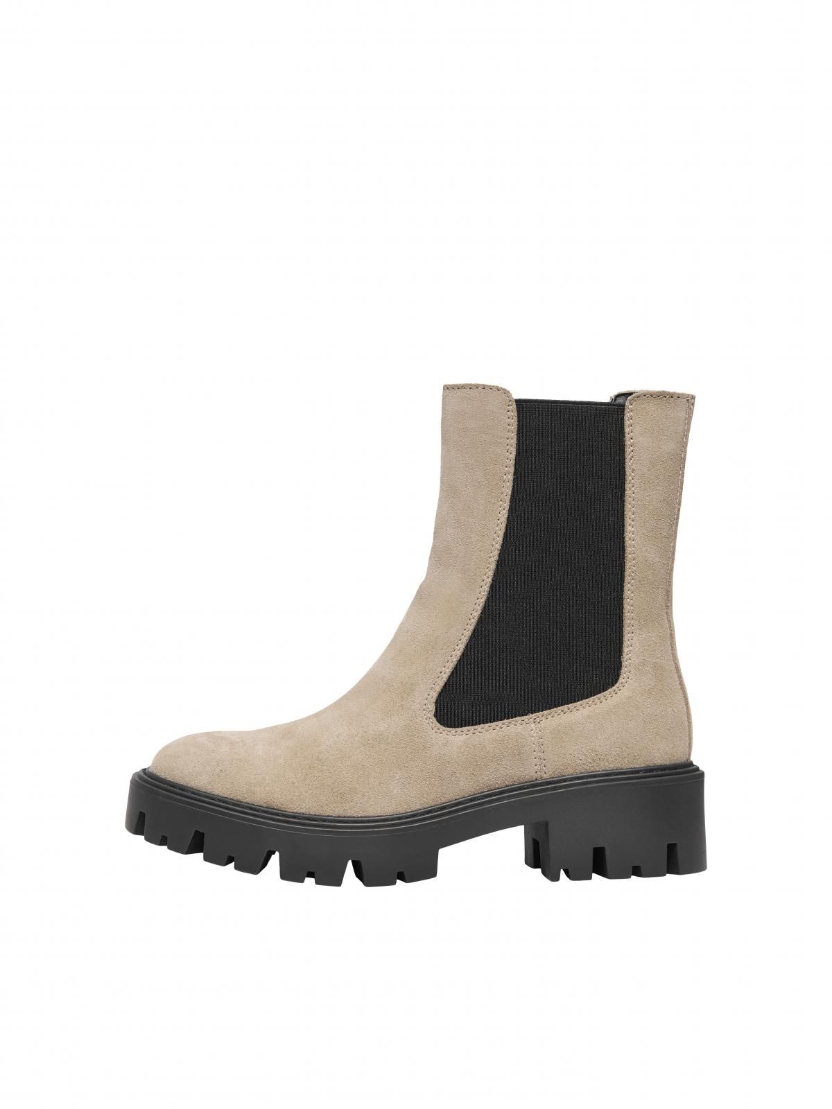 온리 트렌디 앵클 첼시부츠 스웨이드 베이지 15356389_315 BROWN / CAMEL - 상품 이미지