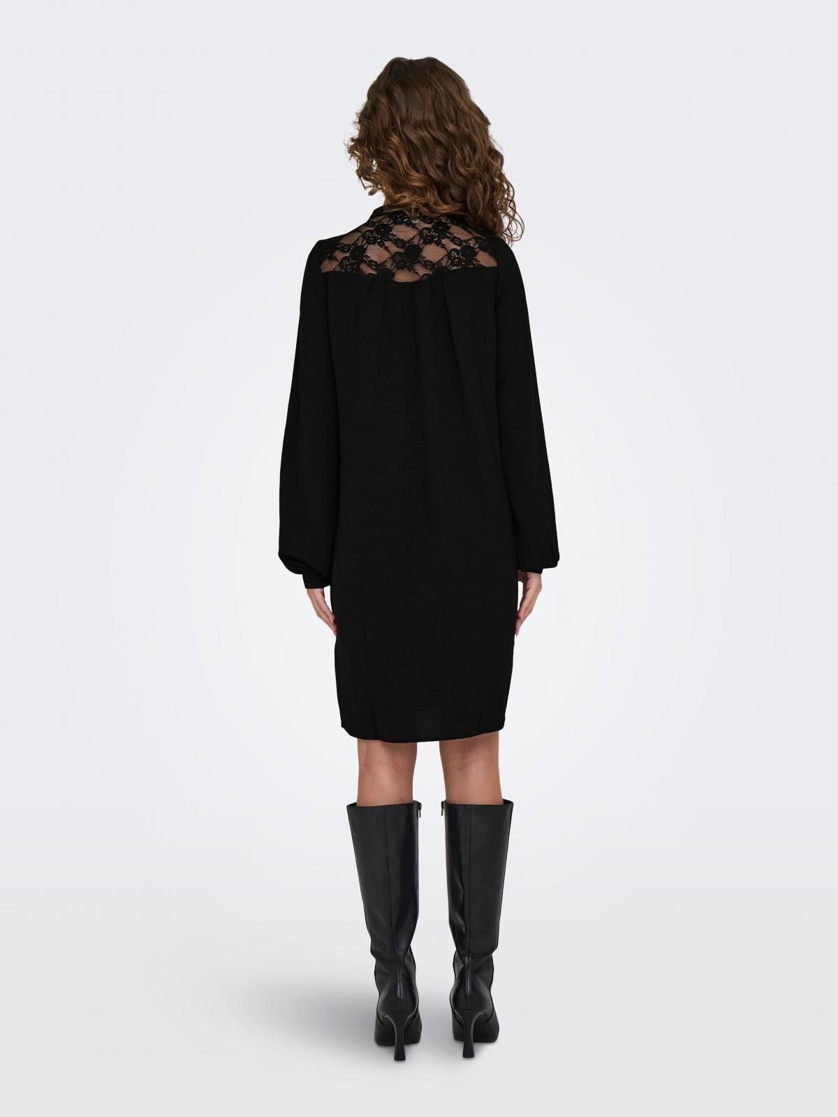 제이디와이 레이스 브이넥 버튼업 미니 원피스 15335483_2161 BLACK / BLACK - 상세 이미지 2