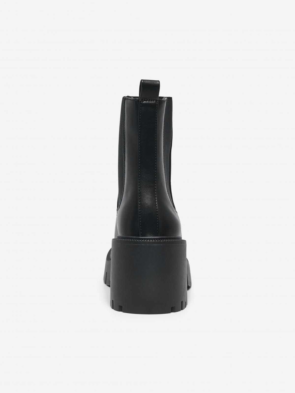 온리 청키힐 앵클 첼시부츠 15356371_2161 BLACK / BLACK - 상세 이미지 2