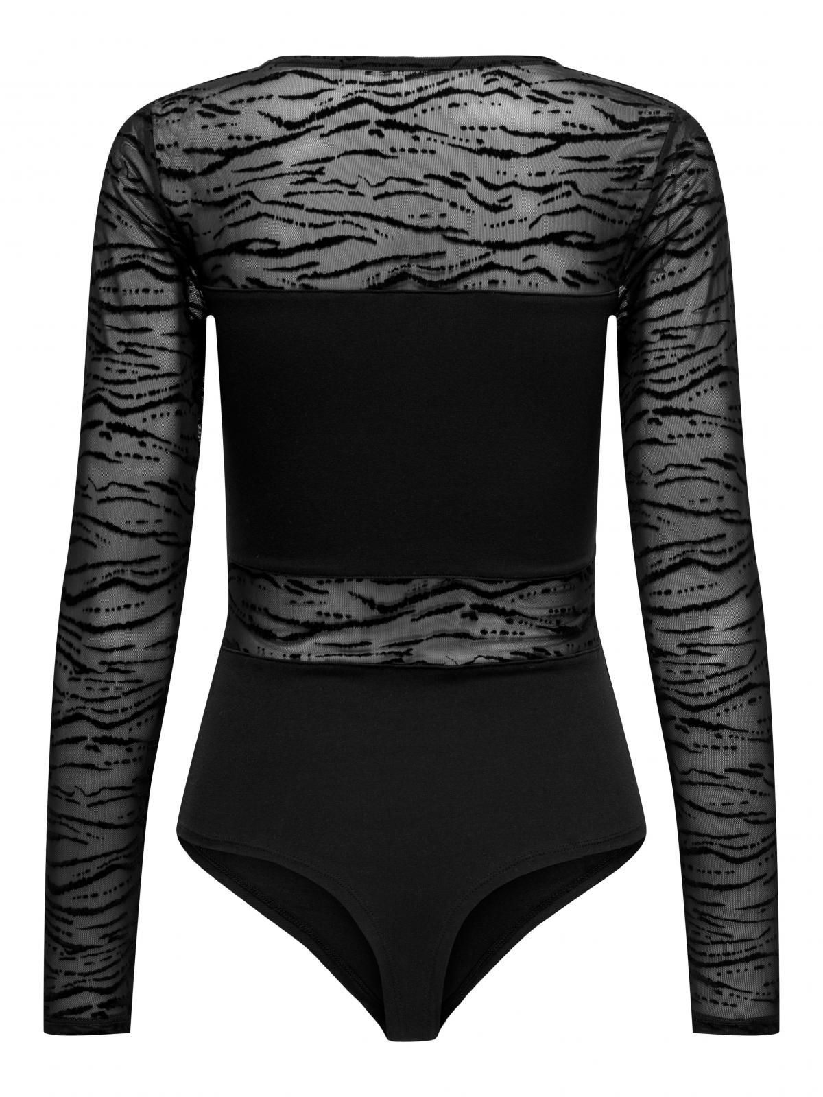 온리 시스루 레이스 긴팔 바디수트 15333275_2161 BLACK / BLACK - 상세 이미지 4