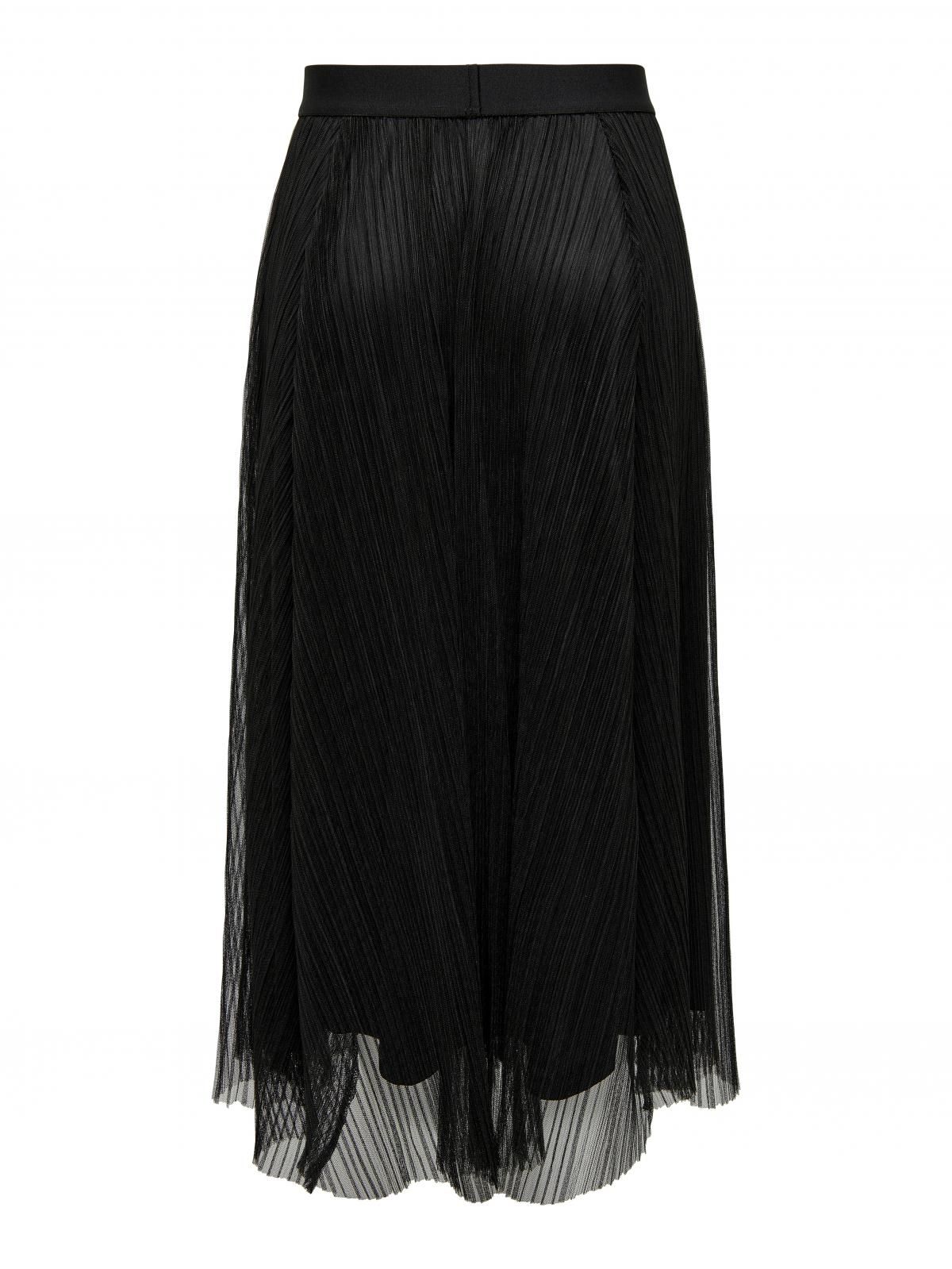 온리 엘라스틱 롱 스커트 블랙 쉬폰 플리츠 15214303_2161 BLACK / BLACK - 상세 이미지 4