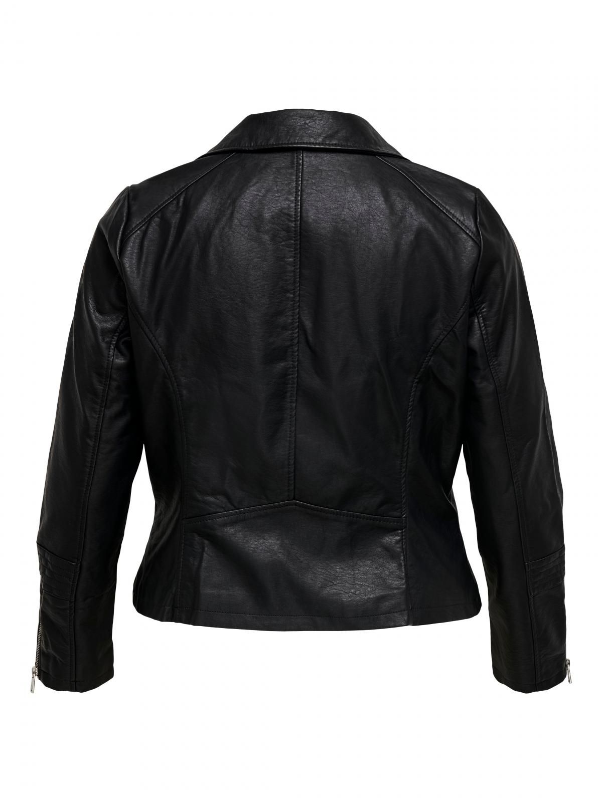 온리 빅사이즈 테크니컬 바이커 레더 재킷 15183380_2161 BLACK / BLACK - 상세 이미지 4