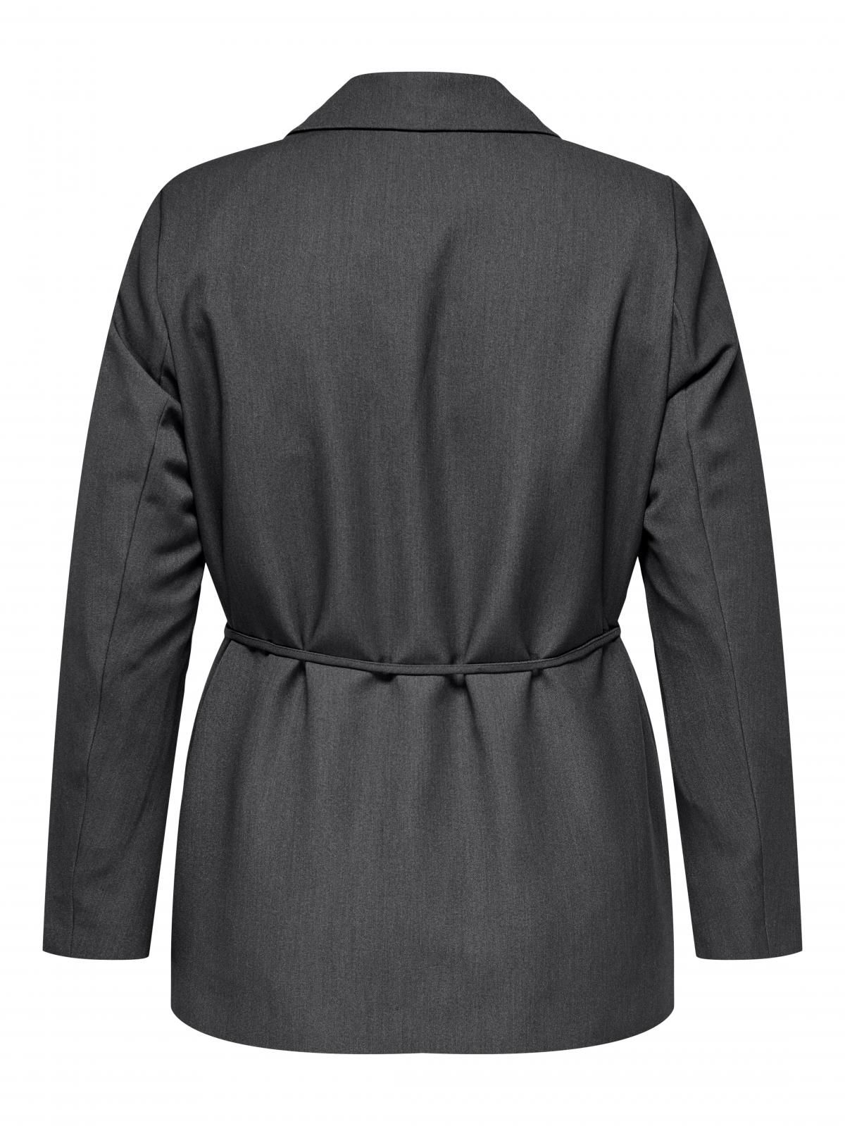 온리 빅사이즈 스트링 웨이스트 블레이저 15351778_2383 GREY / DARK GREY MELANGE - 상세 이미지 4