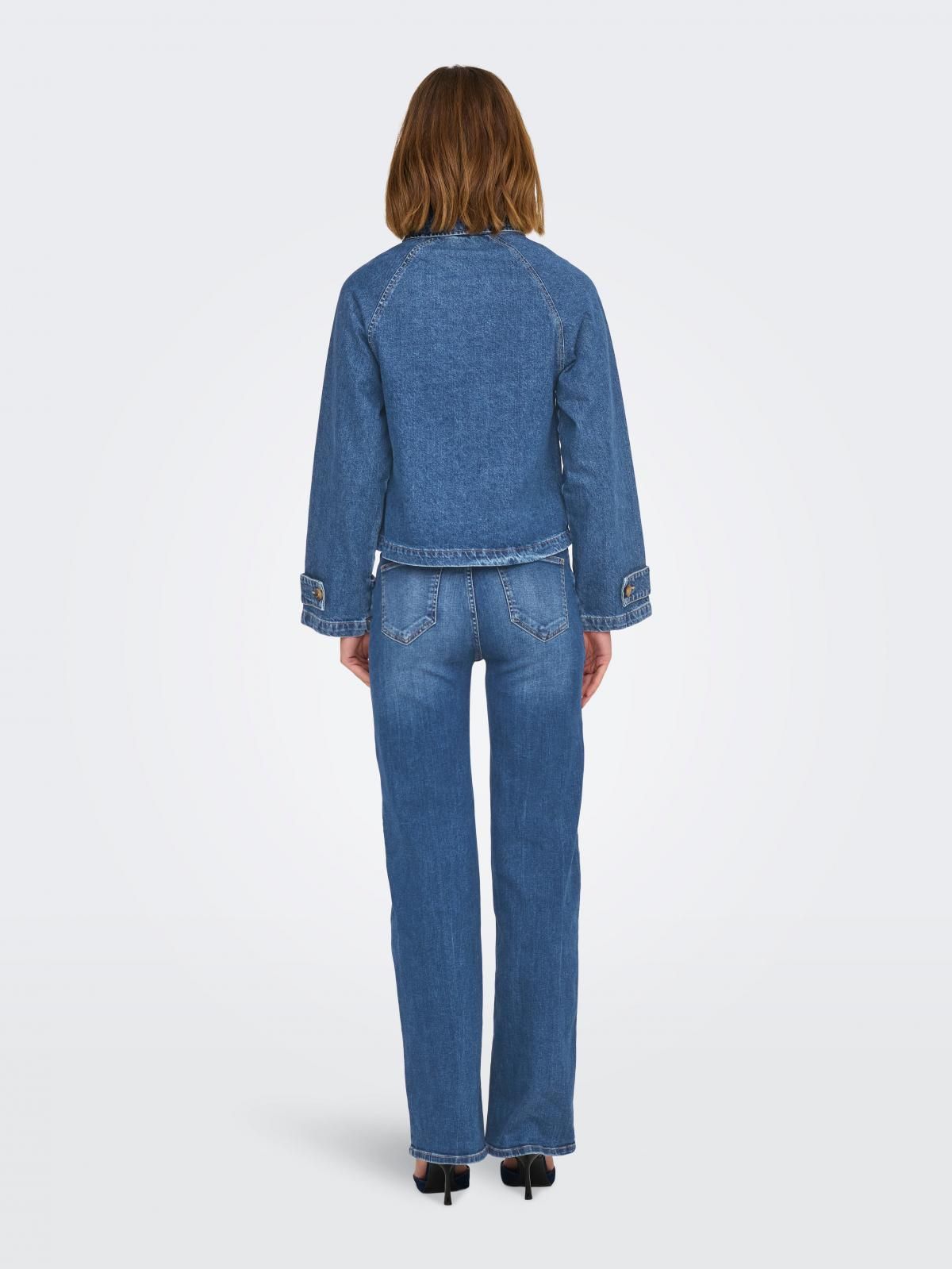 온리 트렌디 숏 데님 재킷 15347089_2115 BLUE / MEDIUM BLUE DENIM - 상세 이미지 2