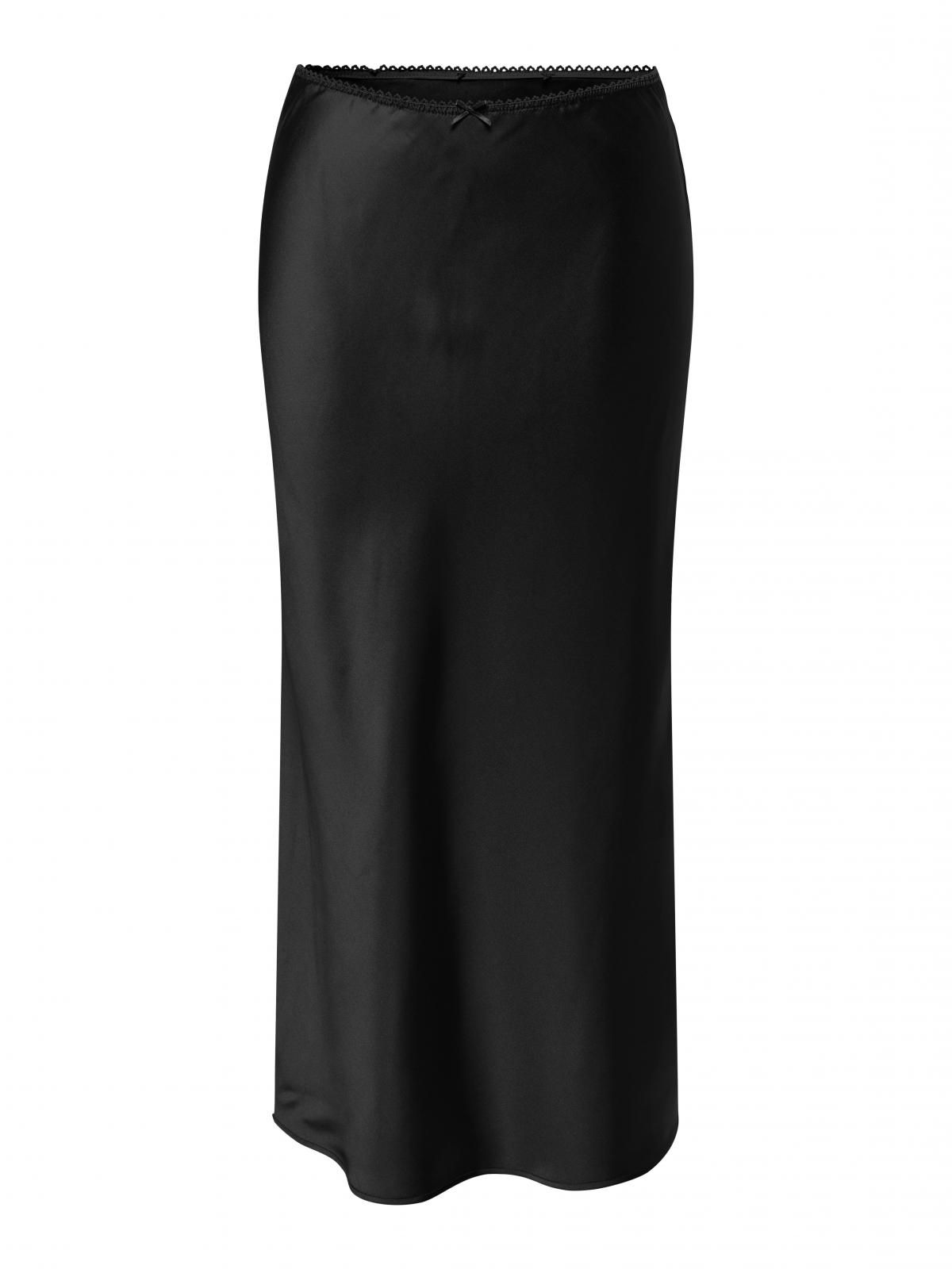 온리 베이직 롱스커트 리본디테일 블랙 15343280_2161 BLACK / BLACK - 상세 이미지 3
