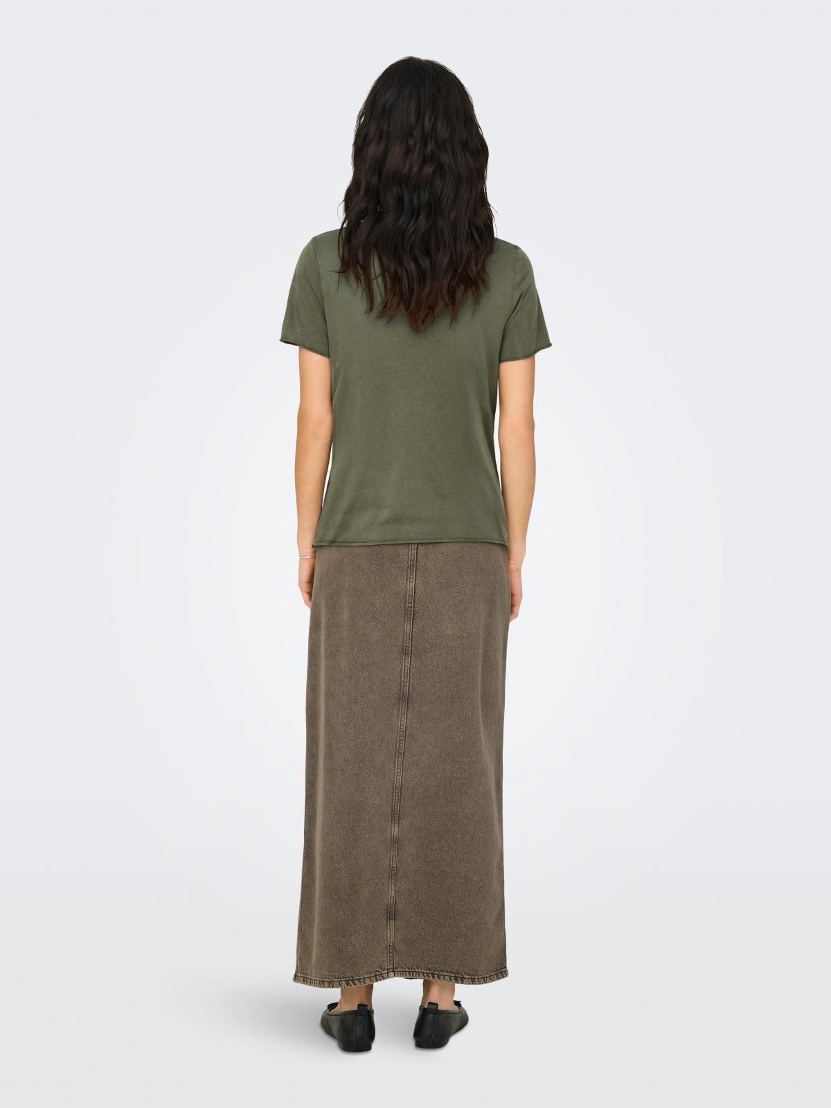 온리 그래픽 라운드넥 코튼 반팔 티셔츠 15215721_4263_1161487 GREEN / KALAMATA - 상세 이미지 2