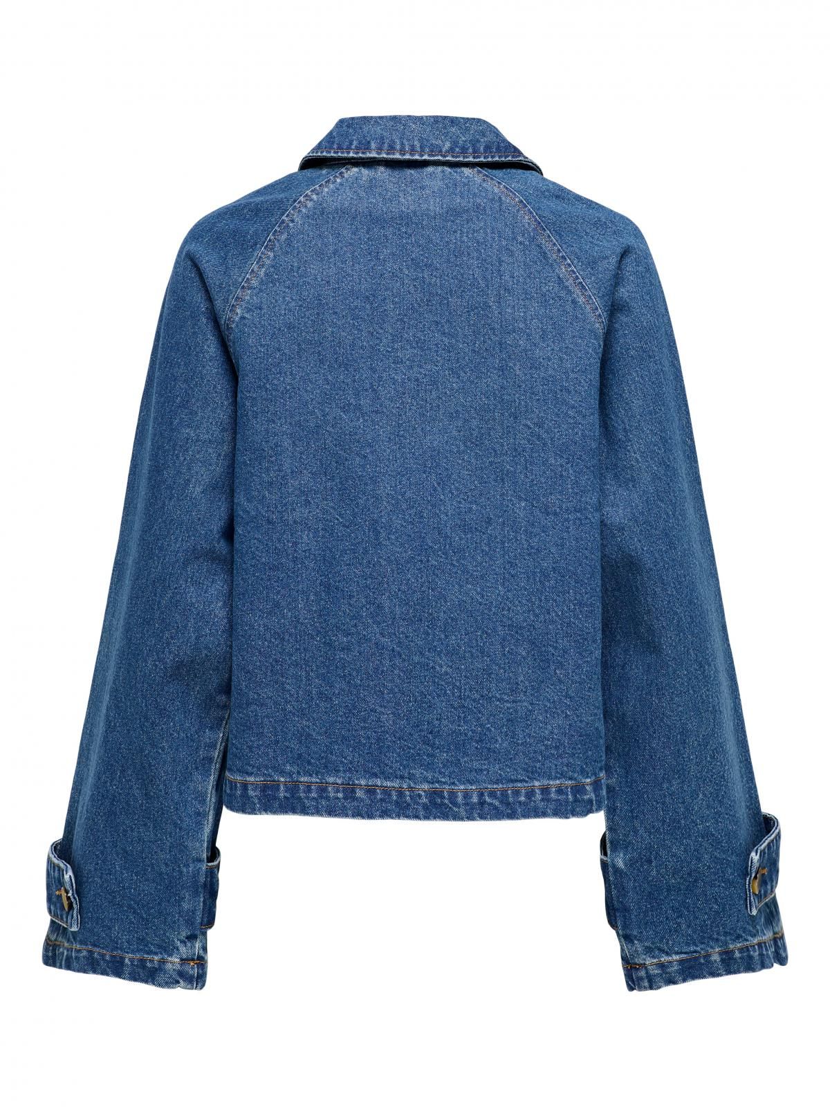 온리 트렌디 숏 데님 재킷 15347089_2115 BLUE / MEDIUM BLUE DENIM - 상세 이미지 4