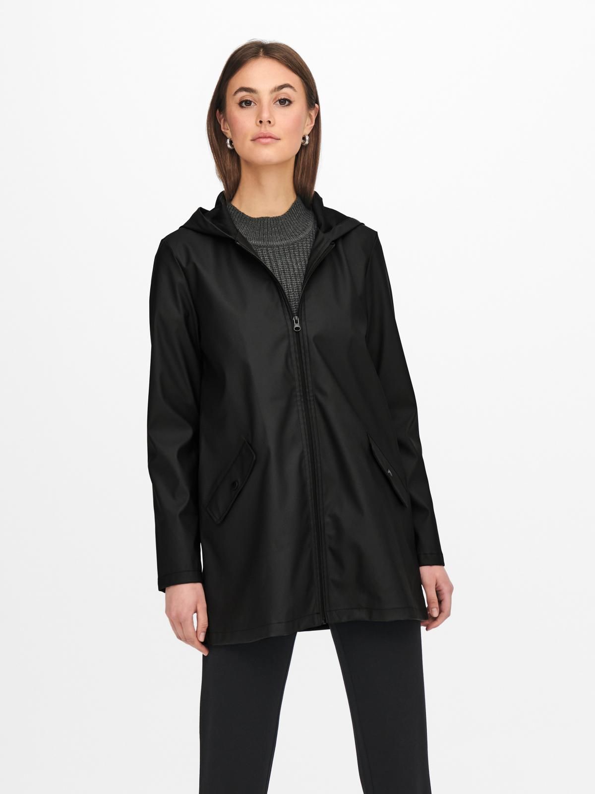 제이디와이 방수 후드 롱 레인코트 15241365_2161 BLACK / BLACK - 상세 이미지 2