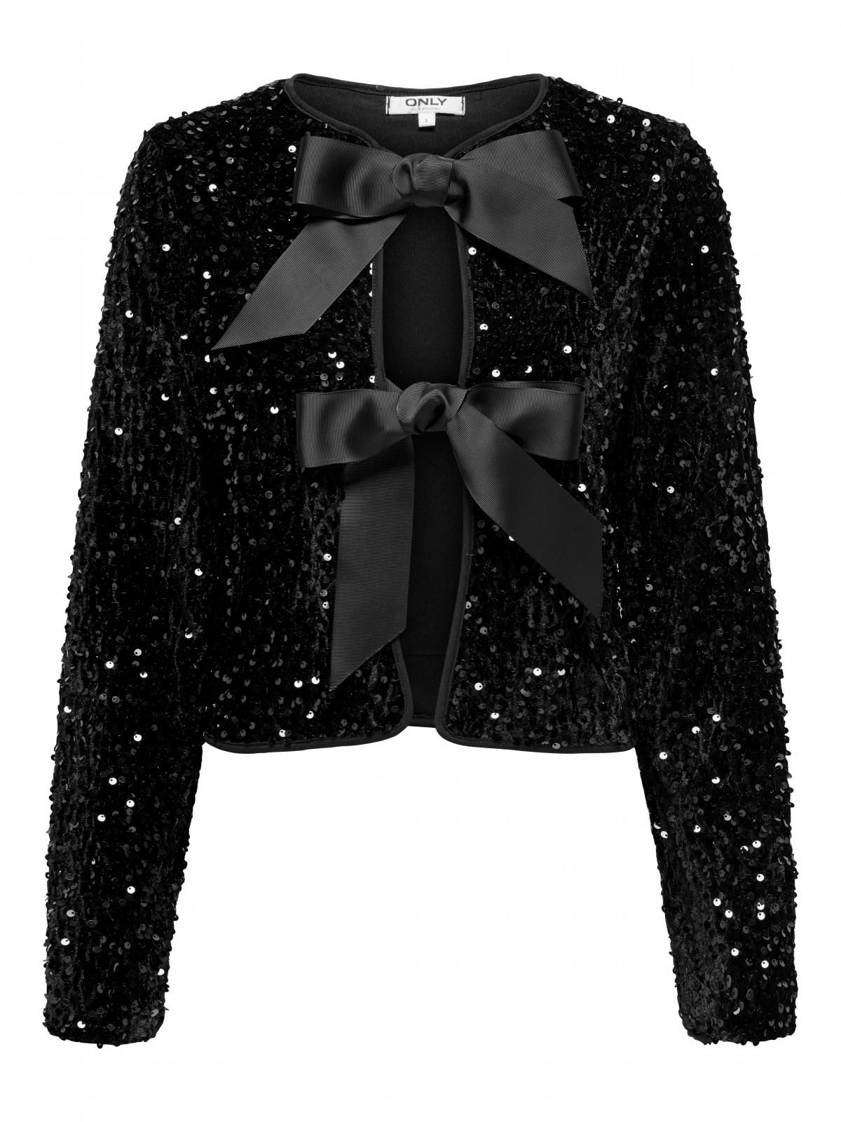 온리 파티 스팽글 라운드넥 블랙 긴팔 탑 15339412_2161_1243741 BLACK / BLACK - 상세 이미지 3