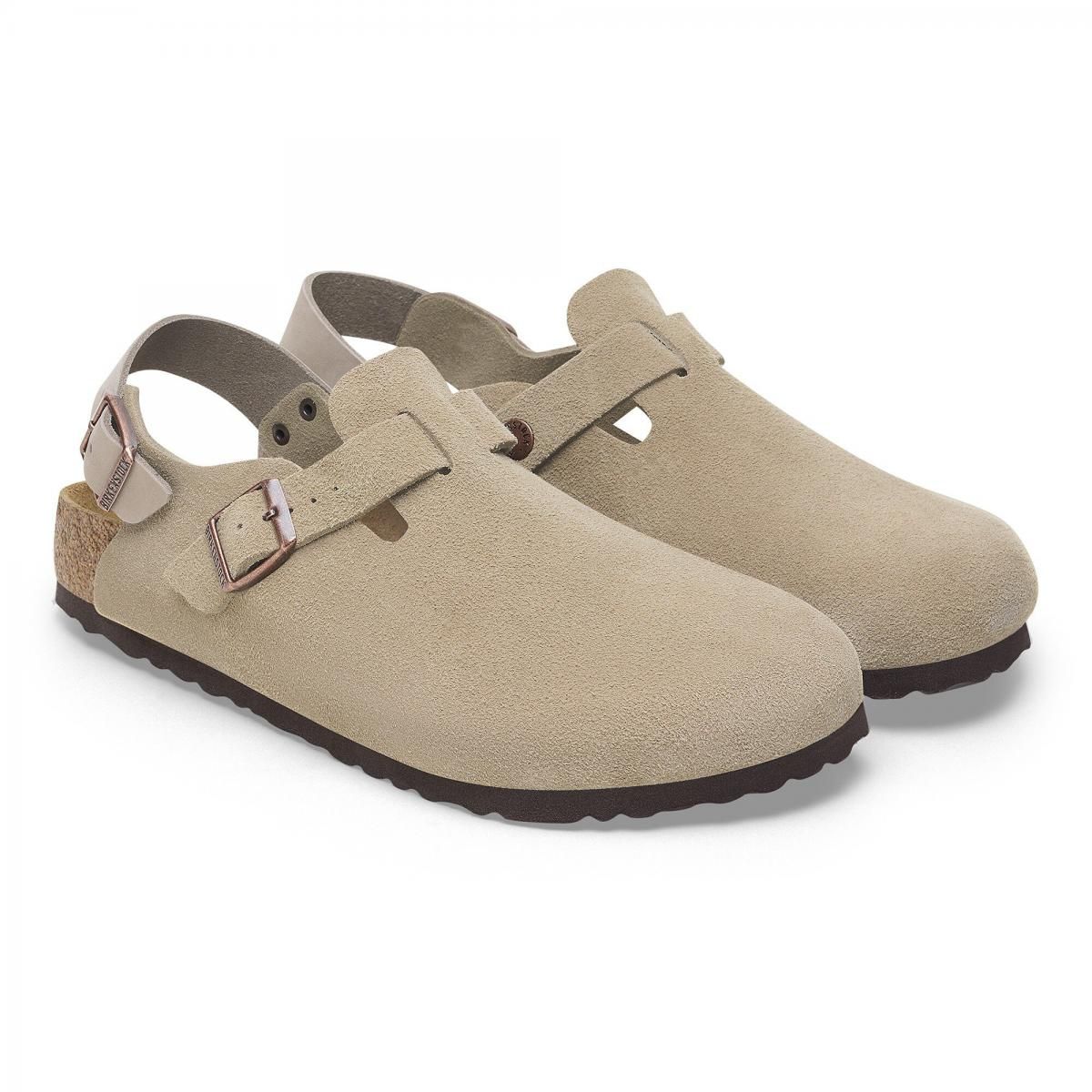 버켄스탁 프리미엄 스웨이드 스트랩 클로그 Tokio 1028287/1028323 TAUPE - 상세 이미지 5